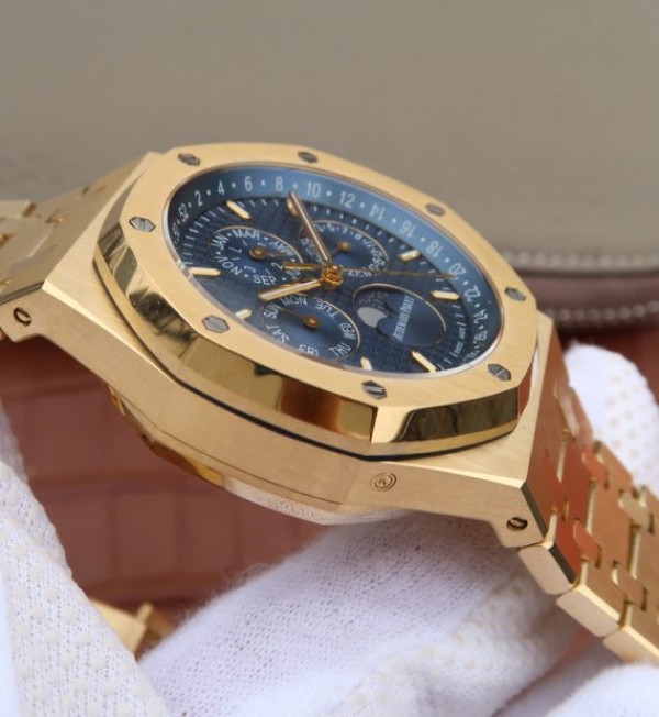 Replica Audemars Piguet JF Royal Oak 41mm 26574 YG Blue Textured Dial A5134 - Top club