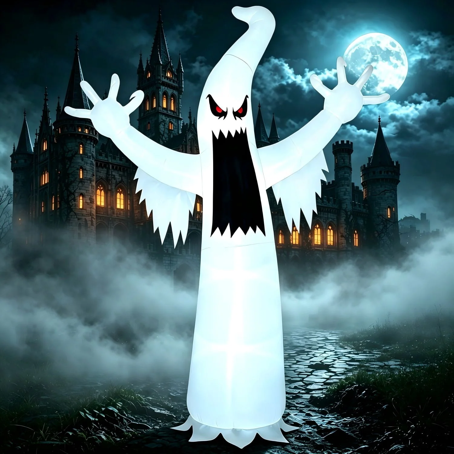 Joyfy 12ft Halloween Ghost Inflatable, Giant Ghosts inflatables with Build-in LEDs Outdoor Decorations, Blow Ups Halloween Yard Inflatables - Image 5 Joyfy 12ft Halloween Ghost Inflatable, Giant Ghosts inflatables with Build-in LEDs Outdoor Decorations, Blow Ups Halloween Yard Inflatables - Image 5