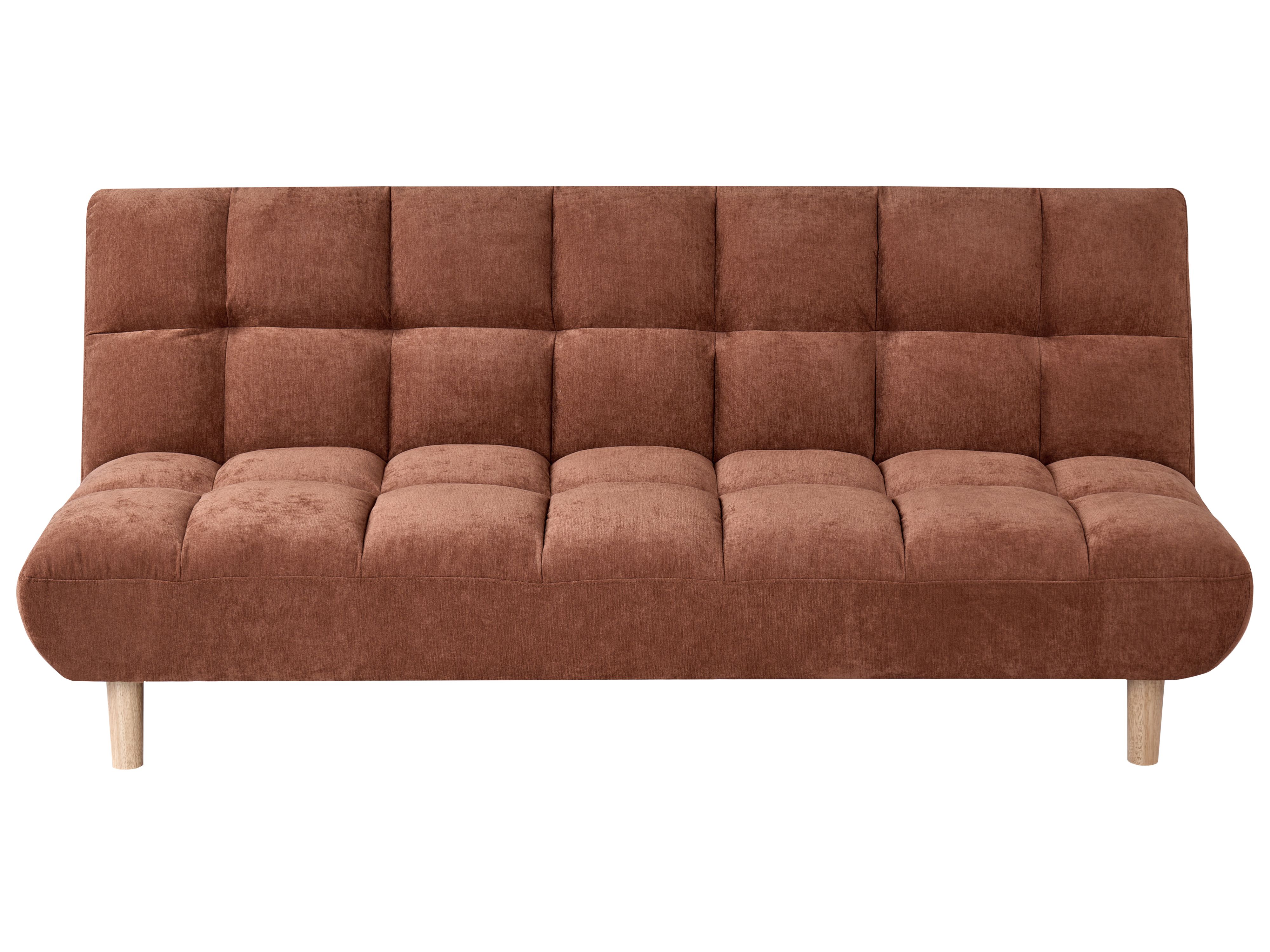 Sofa Bed 2 Seater RISOR Fabric Golden Brown