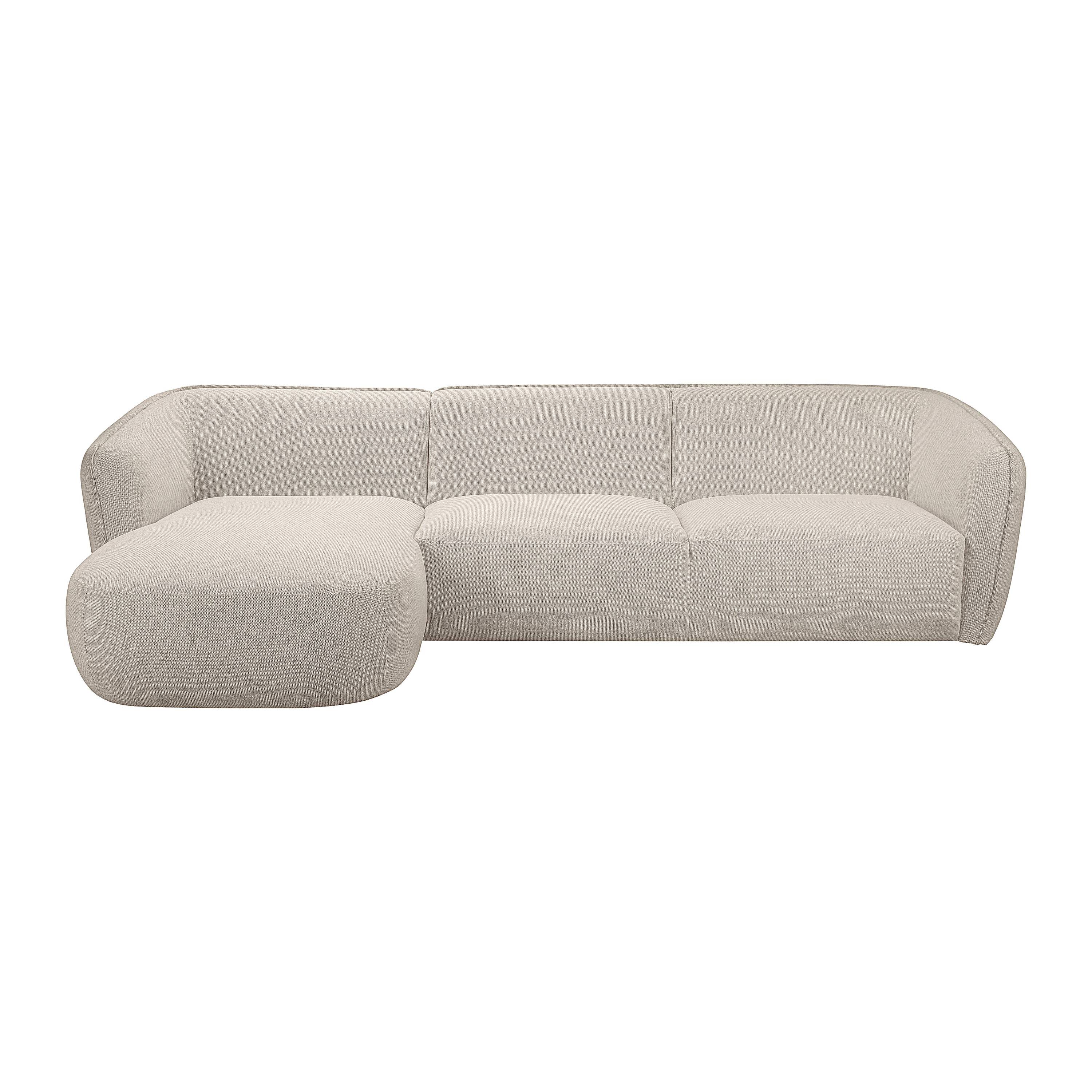 Blokker Soft Hoekbank met Chaise Longue Links - Naturel Melange