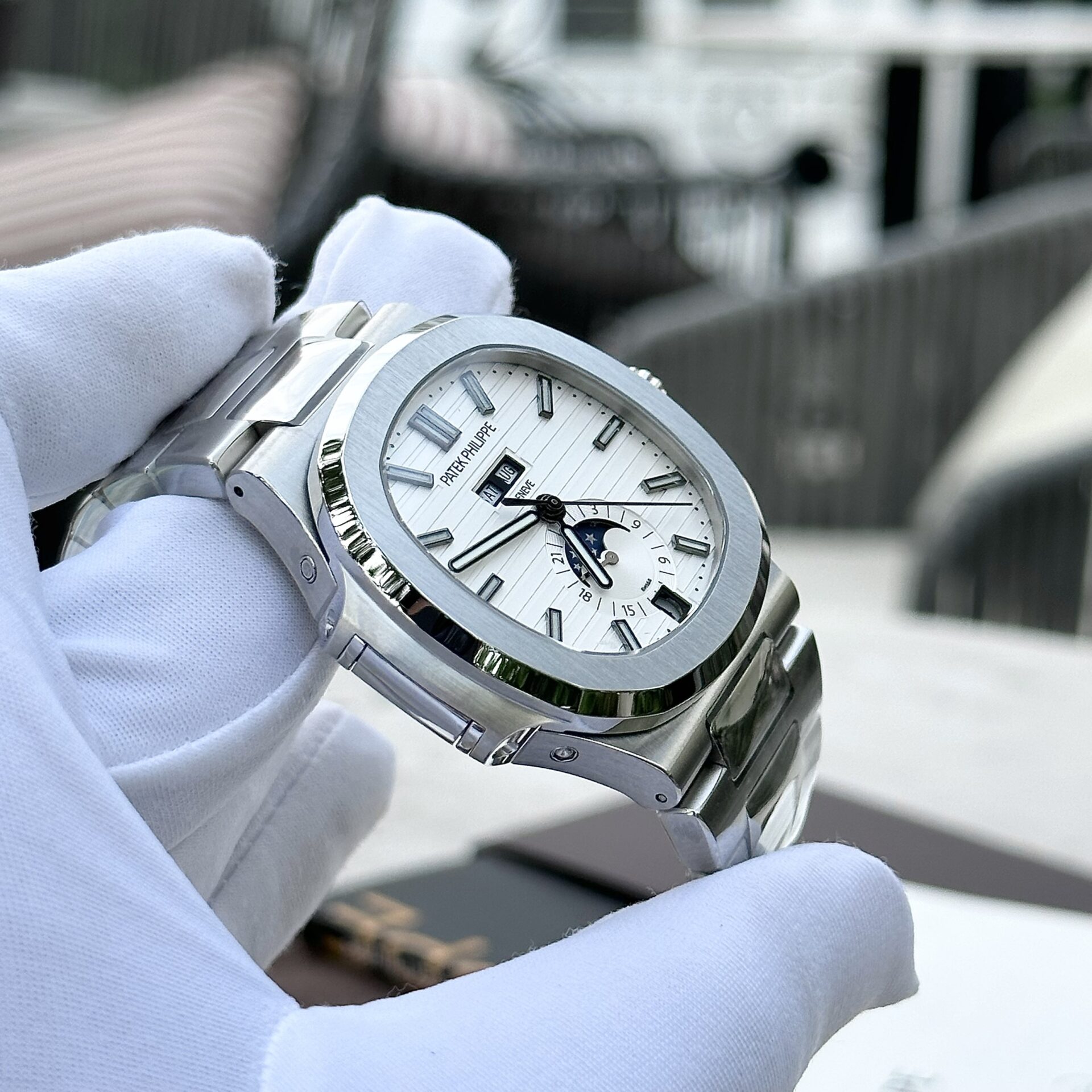 Patek Philippe Nautilus 5726 Replica 1:1 Watch White Dial PPF 40.5mm - Top club