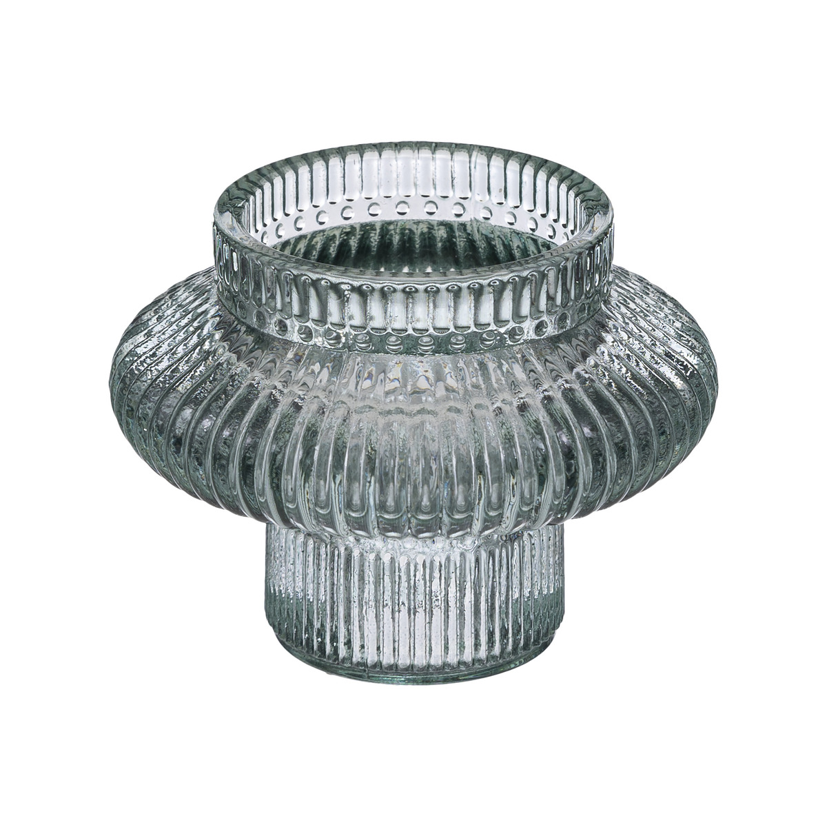 Set of 3 candlesticks "Night" Glass, D.8 cm