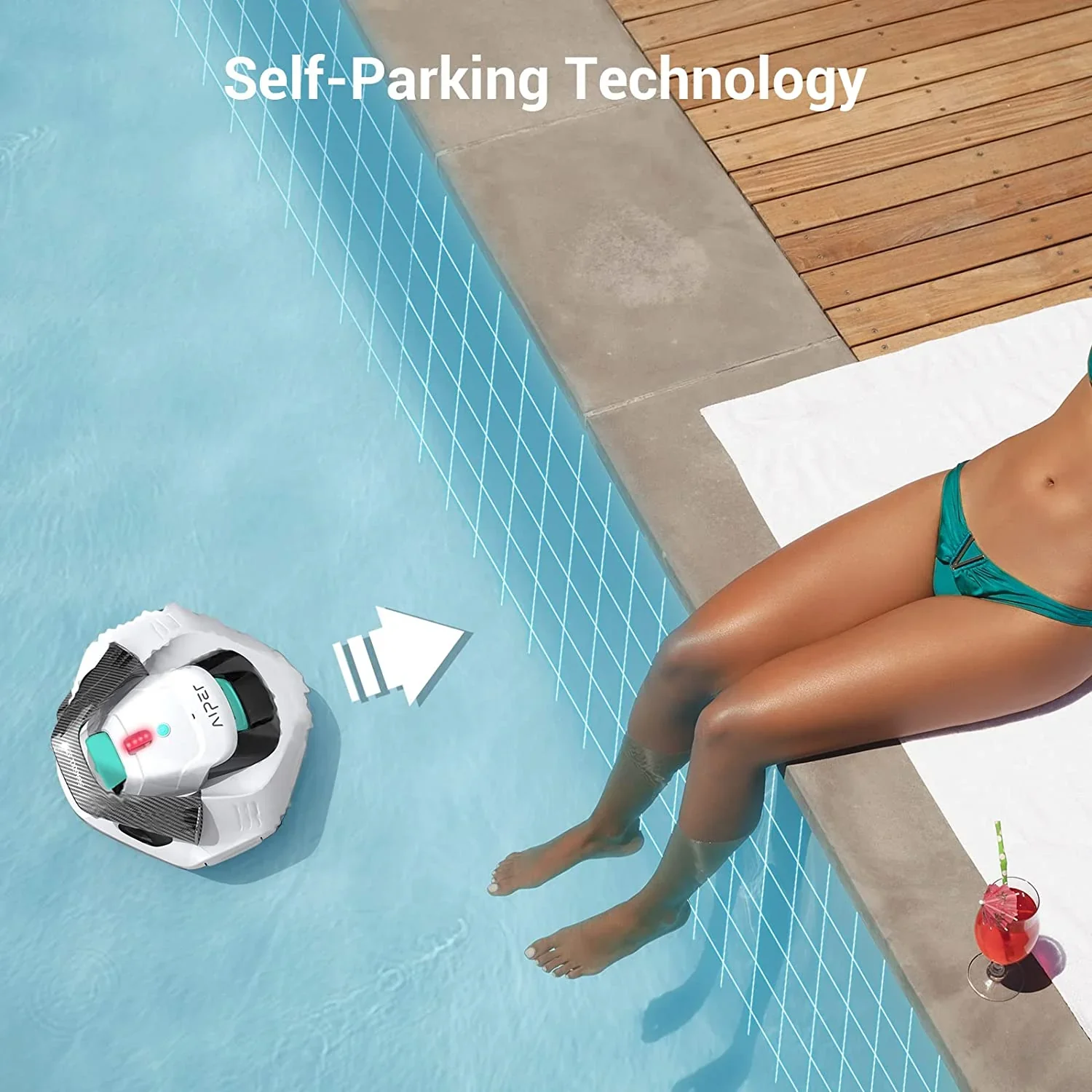 AIPER Cordless Robotic Pool Cleaner With Dual-Drive Motors - Seagull 600 - Image 6 AIPER Cordless Robotic Pool Cleaner With Dual-Drive Motors - Seagull 600 - Image 6