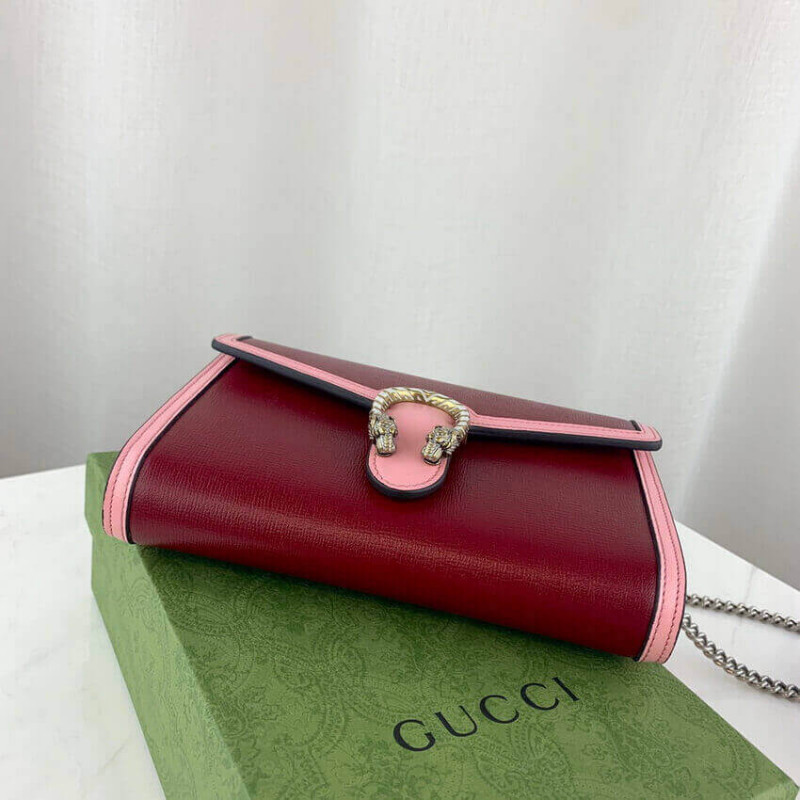 Replica Gucci Dionysus Mini Chain Bag In Red And Pink Leather 4012311:1High-quality replica