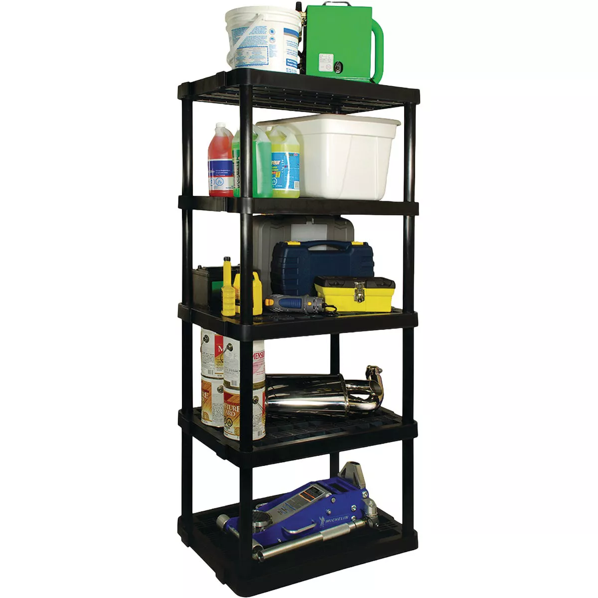 Gracious Living 5 Shelf Extra Large Heavy Duty Black Ventilated Unit