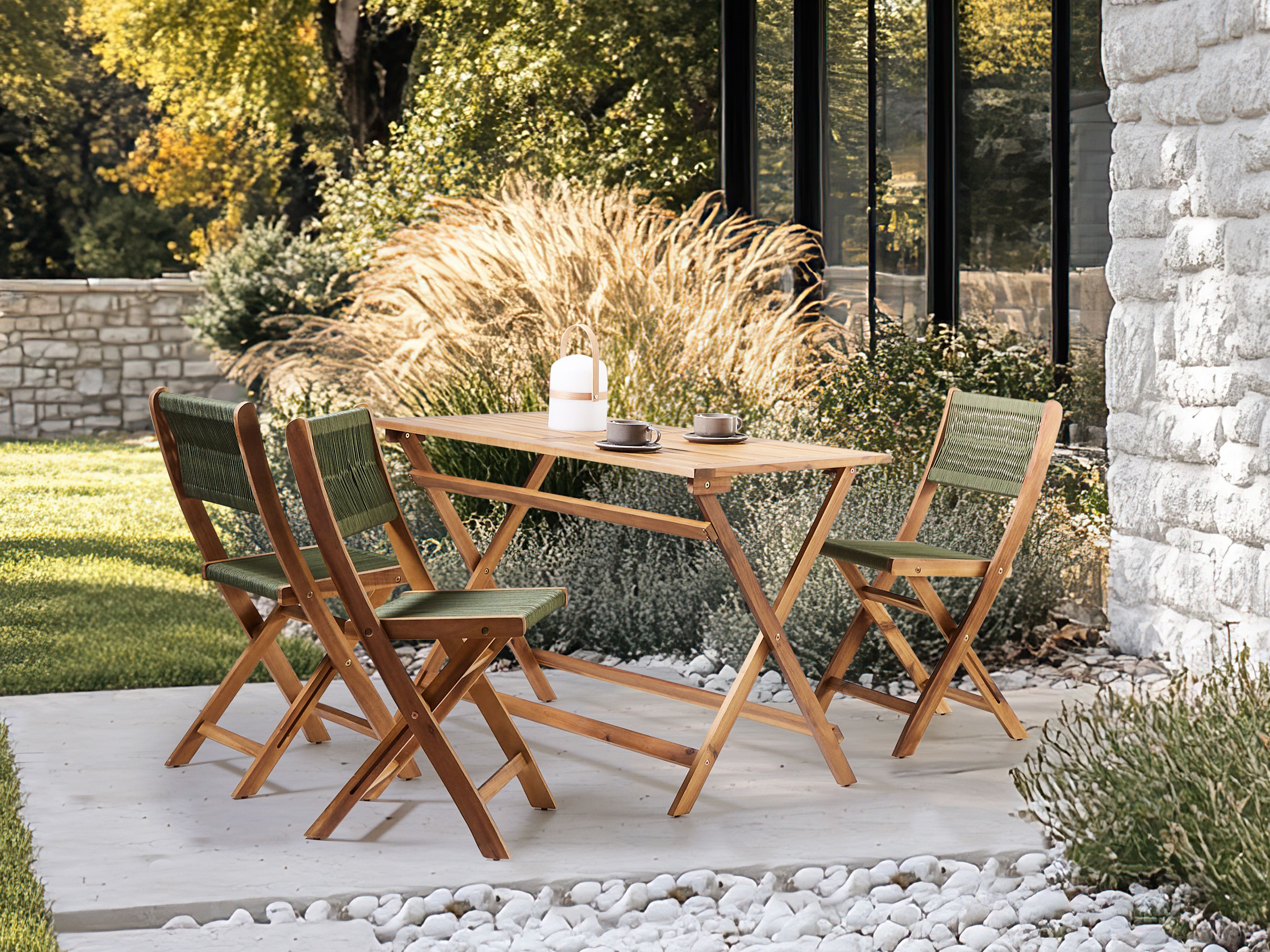 Garden Dining Table PROSSEDI 120 cm 60 cm Acacia Wood Brown