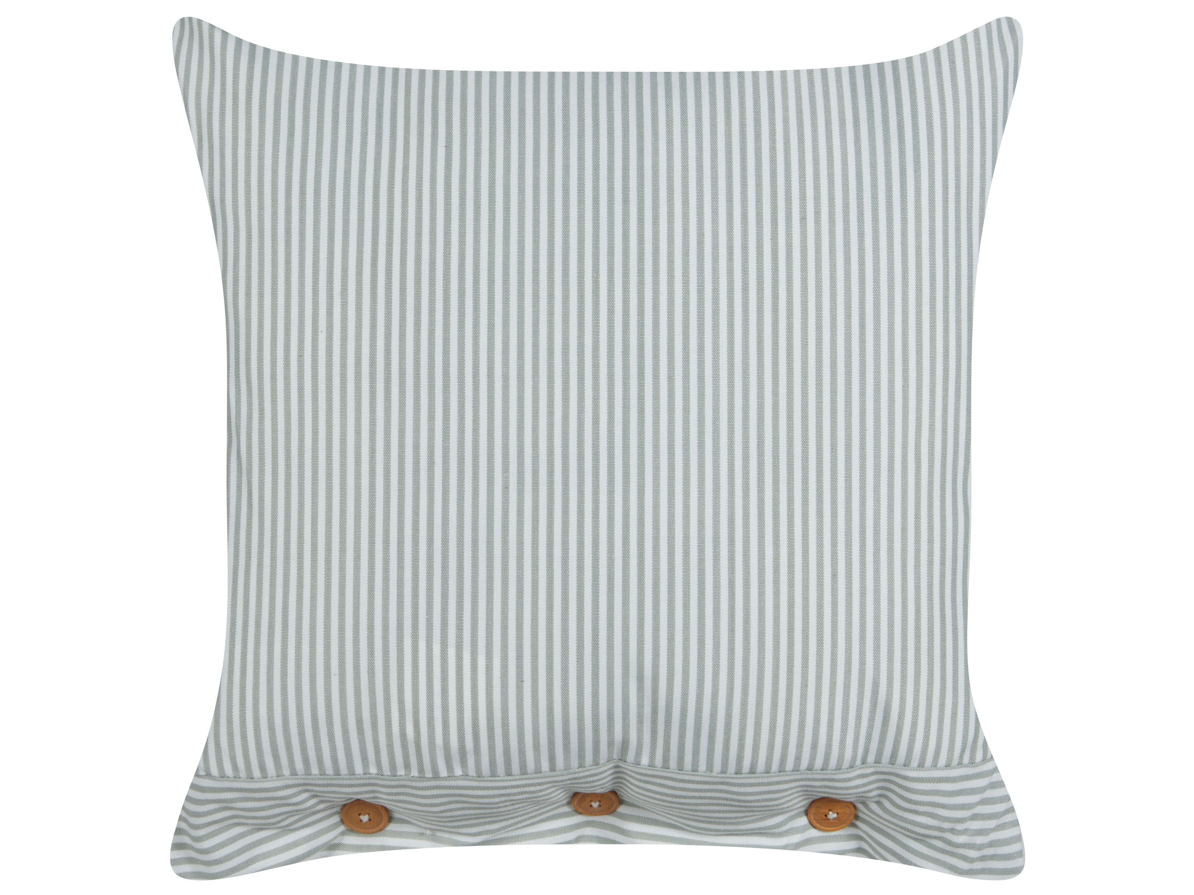 Throw Cushion SEBRINE 45 x 45 cm Mint Green Striped