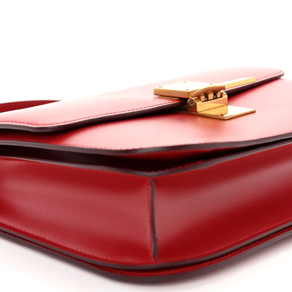 Replica Handbags: Celine Red Calfskin Classic Box Flap Bag1:1High-quality replica