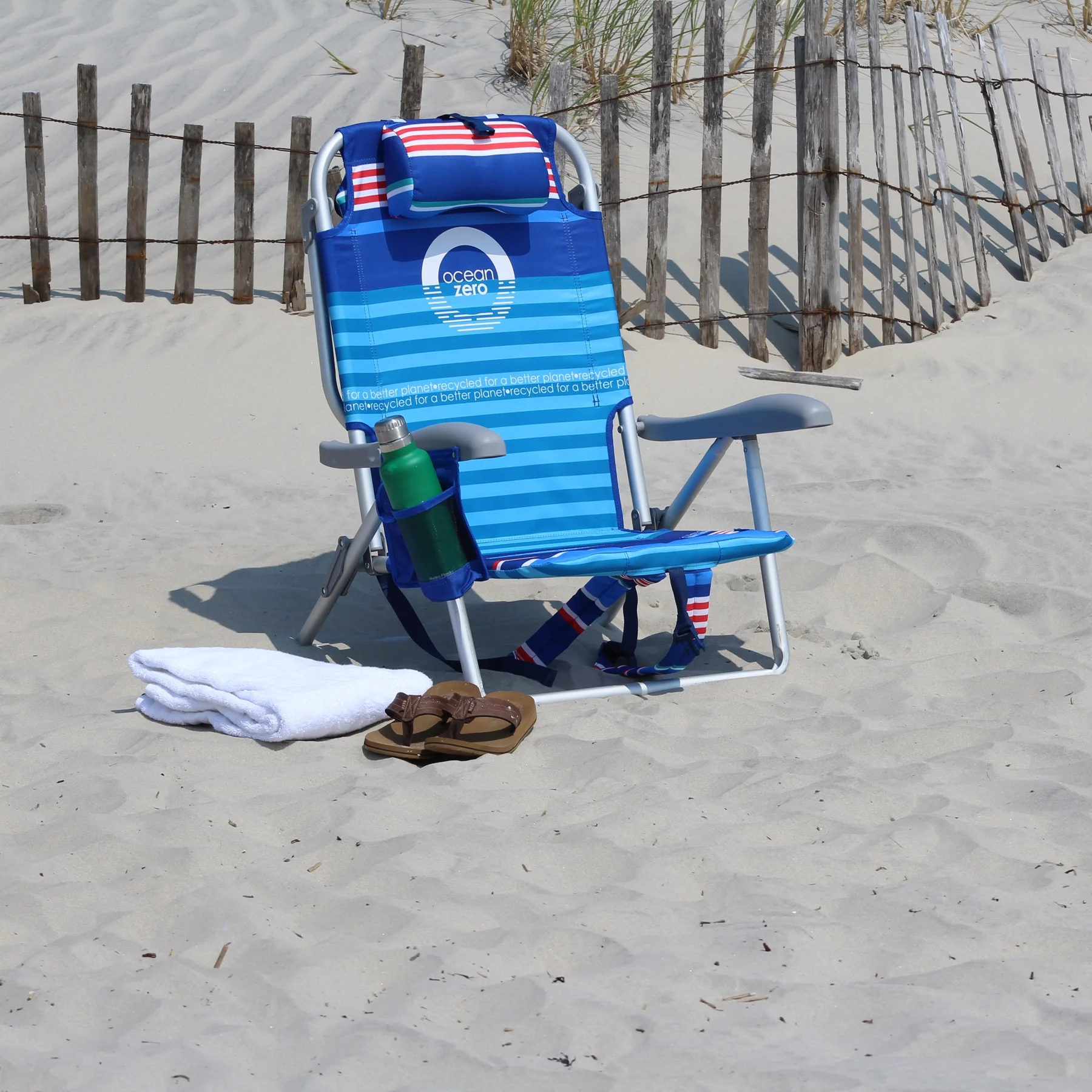 (2 pack) Ocean Zero Deluxe Backpack Chair Striped - Image 3