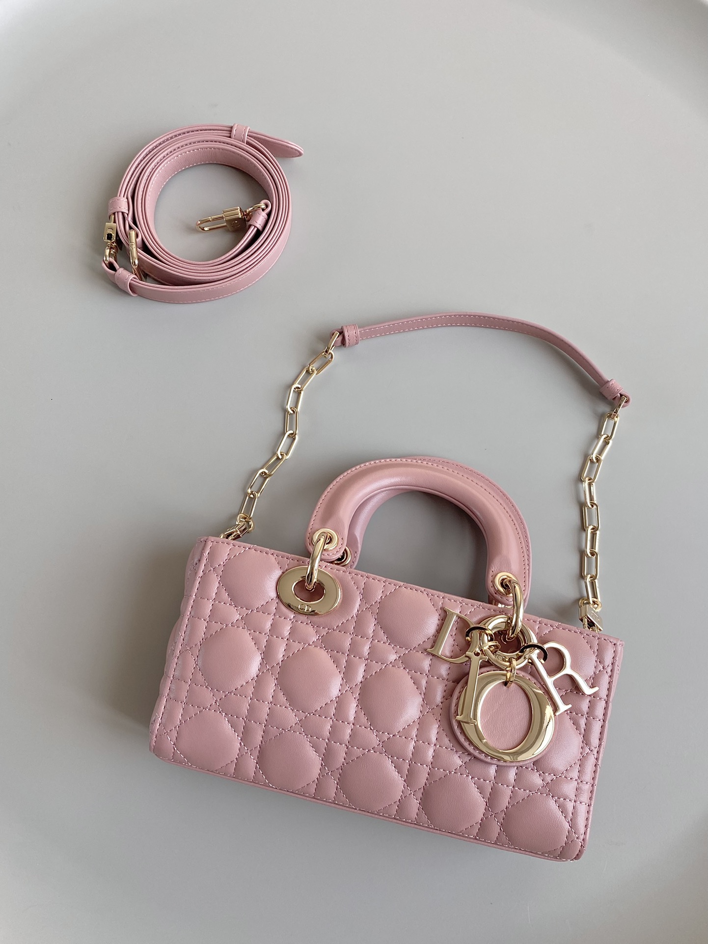 Dior Christian Dior Small Lady D-Joy Bag Pink For Women 9in/22cm1:1High-quality replica