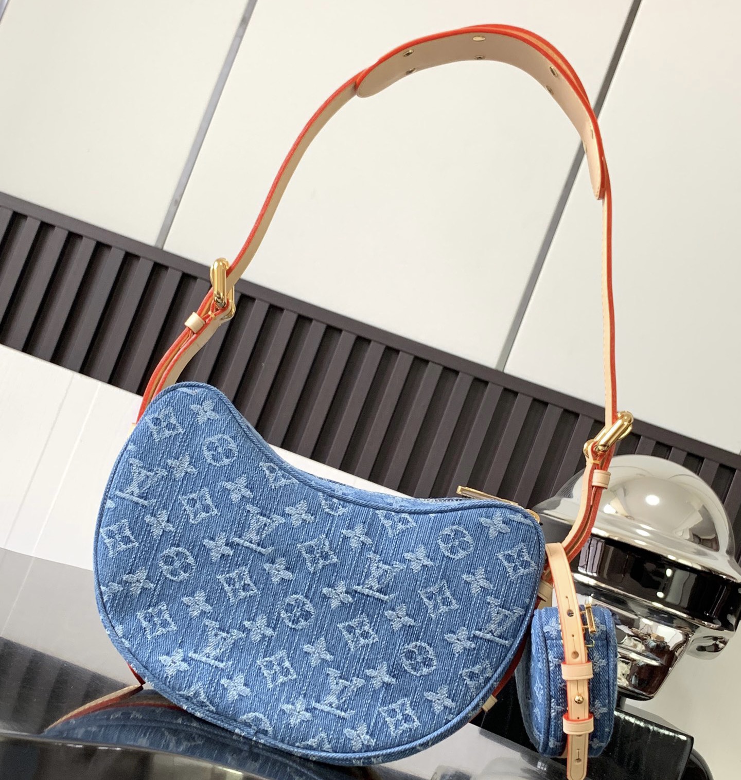 Louis Vuitton LV CROISSANT Denim Handbag1:1High-quality replica