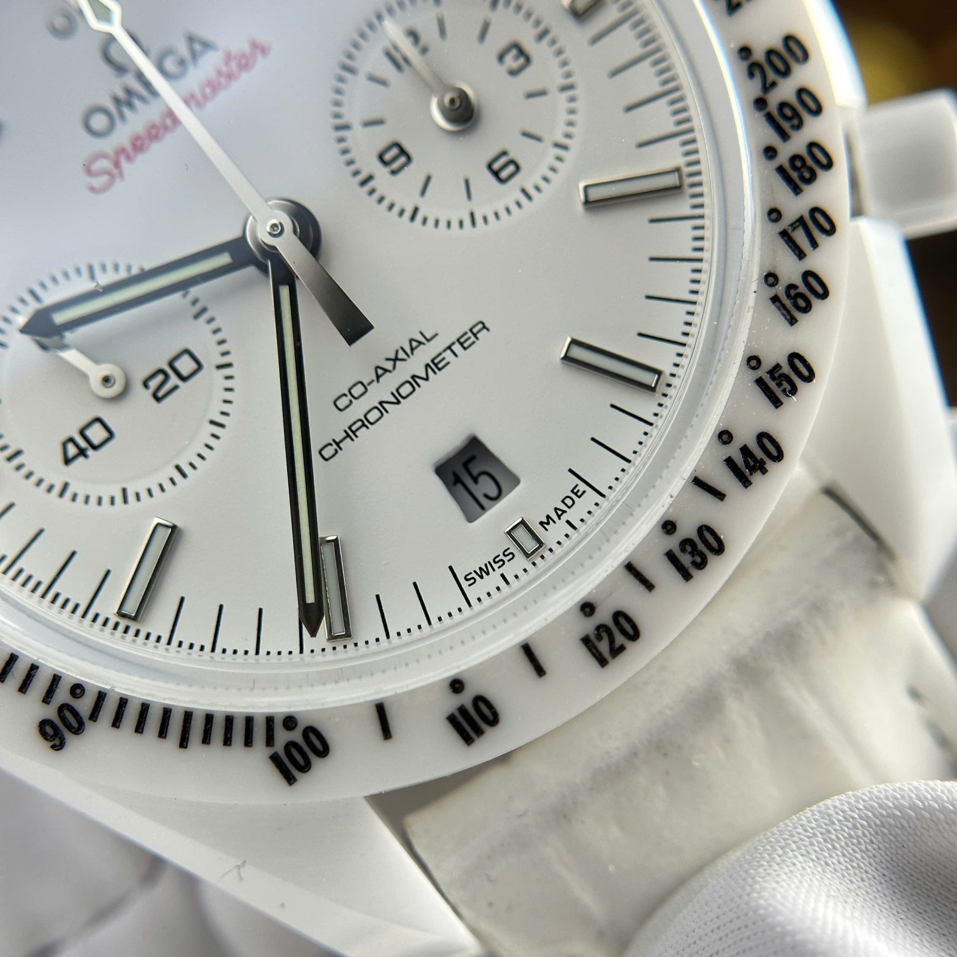 Omega Speedmaster White Ceramic Replica Watch Best Quality N1 Factory 44mm - Top club