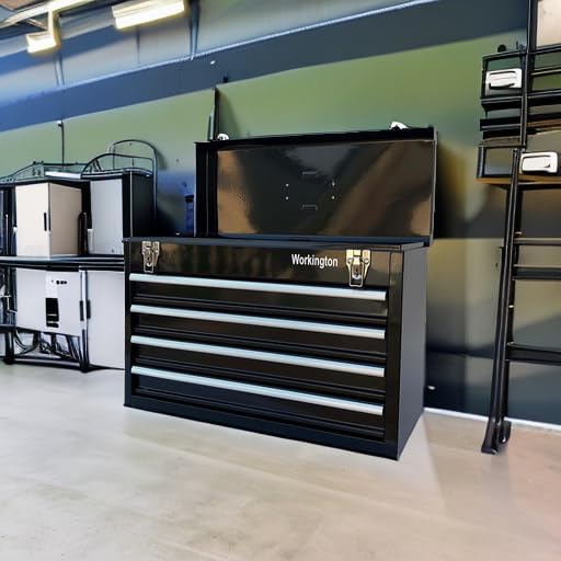 Workington Portable Metal Tool Chest with 4 Drawers, 20
