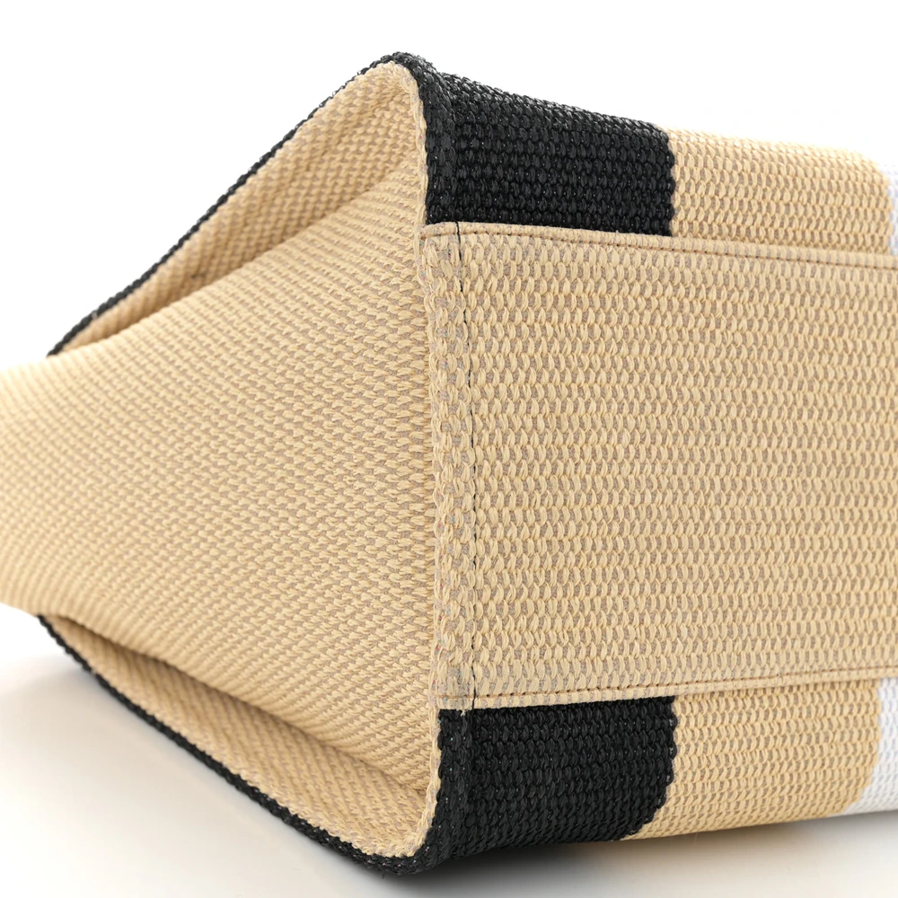 Black & Beige Chanel Deauville Mirror Quality Replica Handbag1:1High-quality replica