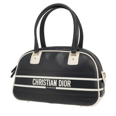 Dior Bowling handbag in navy blue and white leather1:1High-quality replica