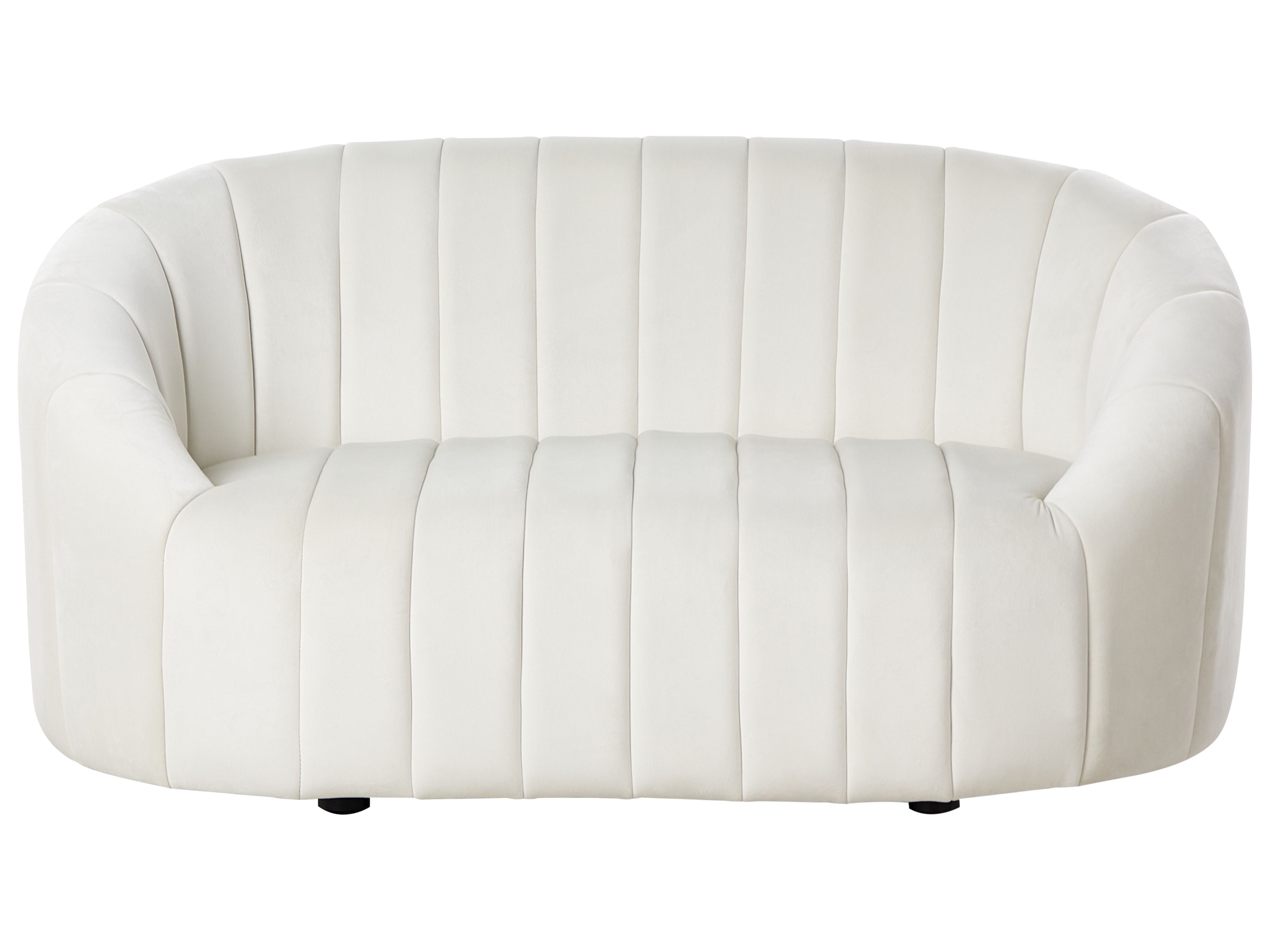 Sofa 2 Seater MALUNG Velvet Off-White