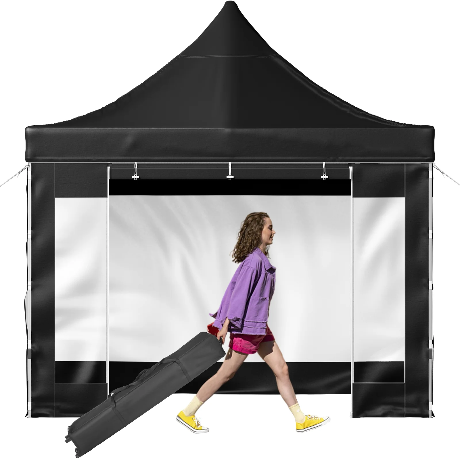 BENTISM 10' x 10' Instant Pop Up Gazebo Tent, Adjustable Height with UV Resistant - Image 10
