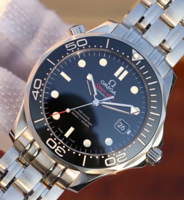 Replica Omega OMF Seamaster 300M Chronometer SS Black SS Bracelet A2824 - Elite Watch Atelier
