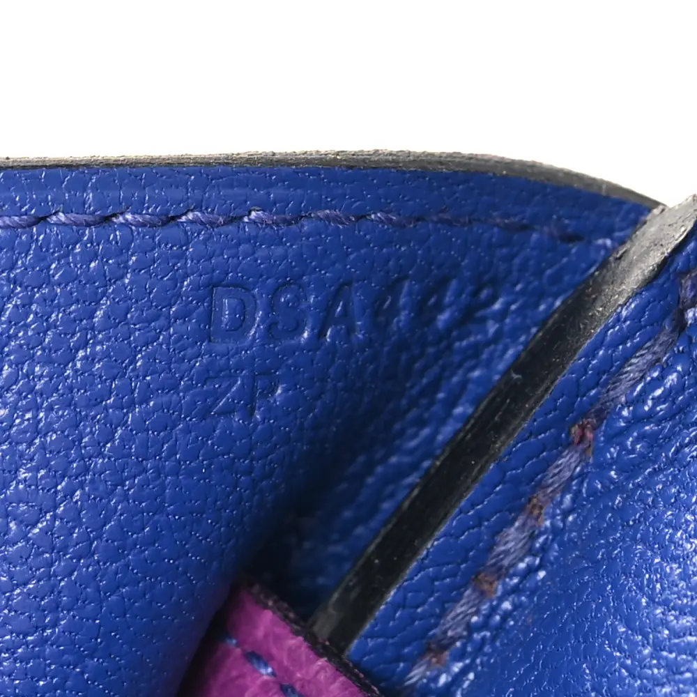 Hermès Anemone / Bleu Electrique Togo Leather Horseshoe Birkin 30 Gold Hardware High-end reps1:1High-quality replica
