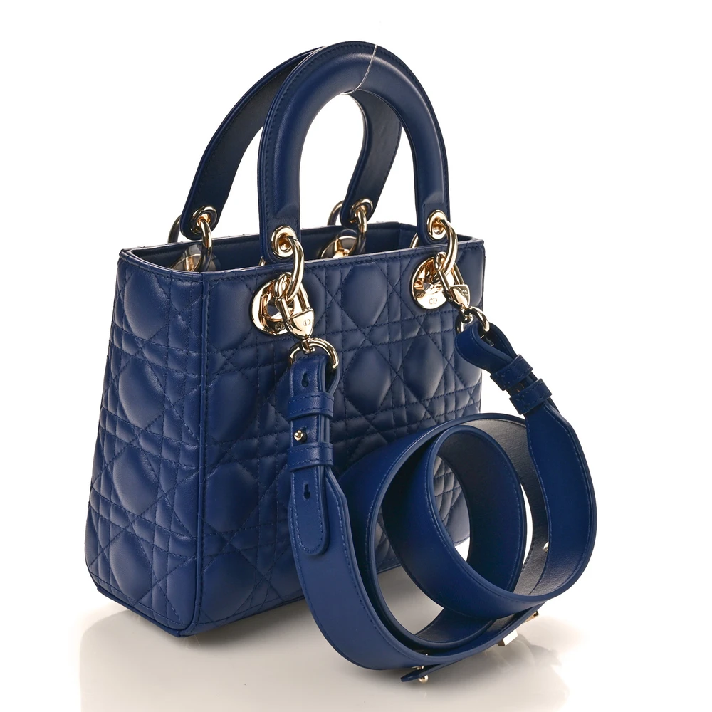 Mirror Quality Dior Lady Dior Replica Handbag with Light Gold Hardware1:1High-quality replica