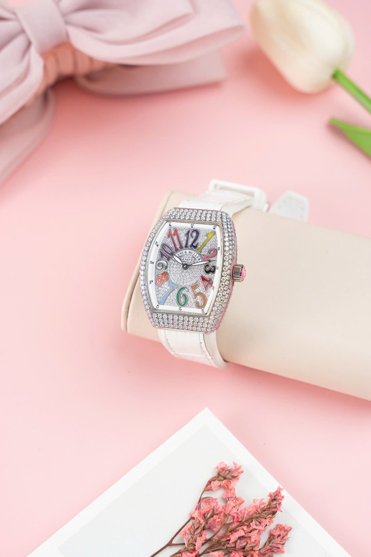 Franck Muller V32 Copies Watches Custom Diamonds Moissanite Hong Kong 36mm - Top club