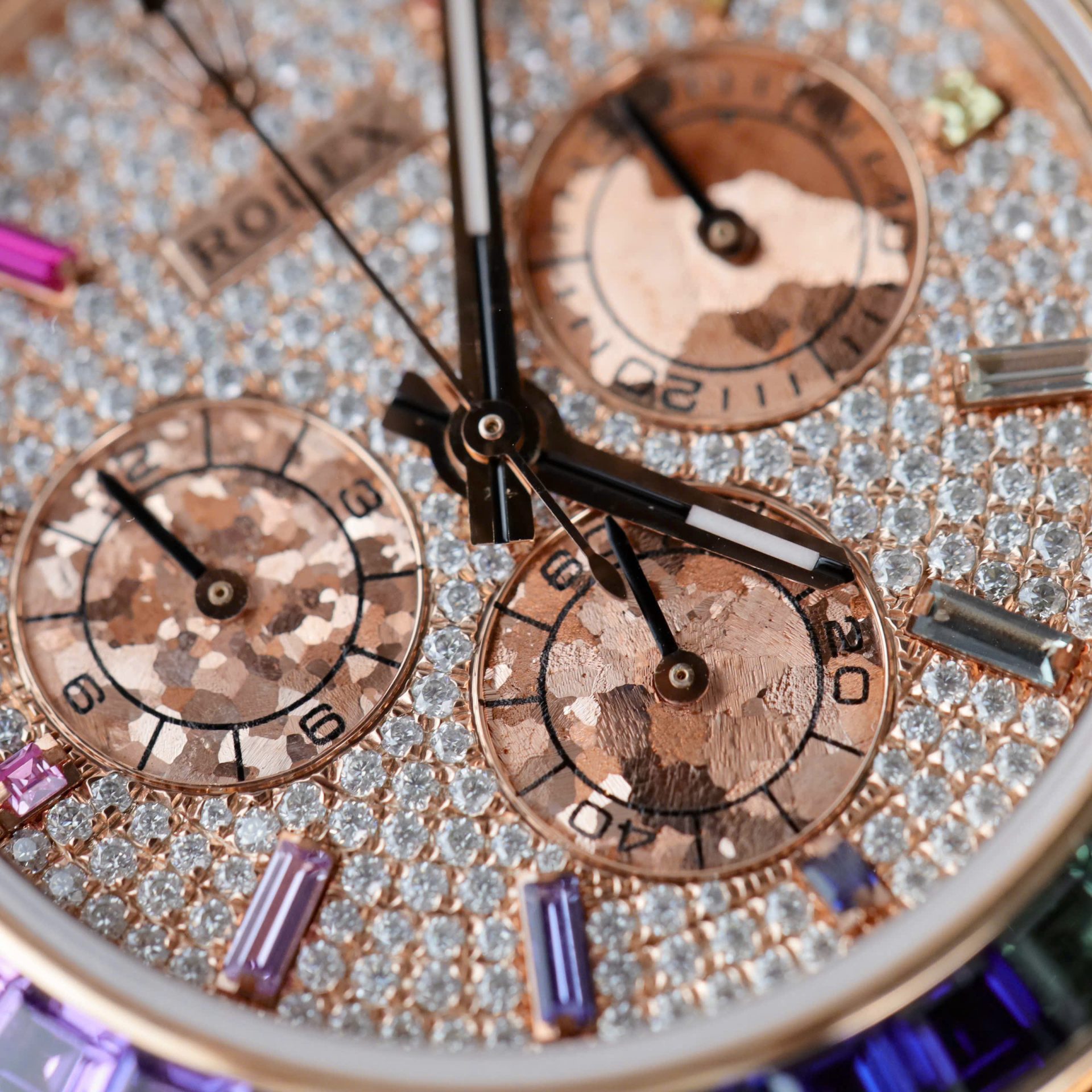 Rolex Daytona Rainbow 116595 Best Replica Watch Gold Wrapped + Moissanite Diamonds 40mm - Top club