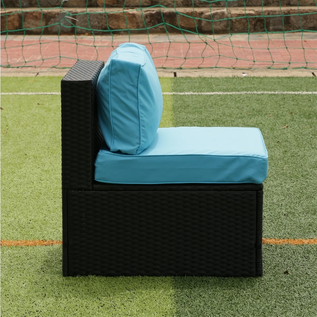 7 Piece Patio Furniture Sets Outdoor Sectional PE Rattan Outdoor Furniture Patio Conversation Set with Cushions and Glass Coffee Table, for Balcony Lawn and Garden, Gray - Image 31