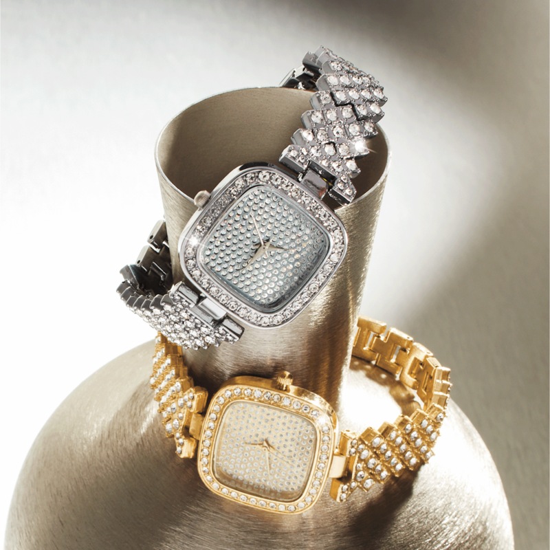 Ladies' Crystal Square Watch - MIDNIGHT VELVET CATALOG
