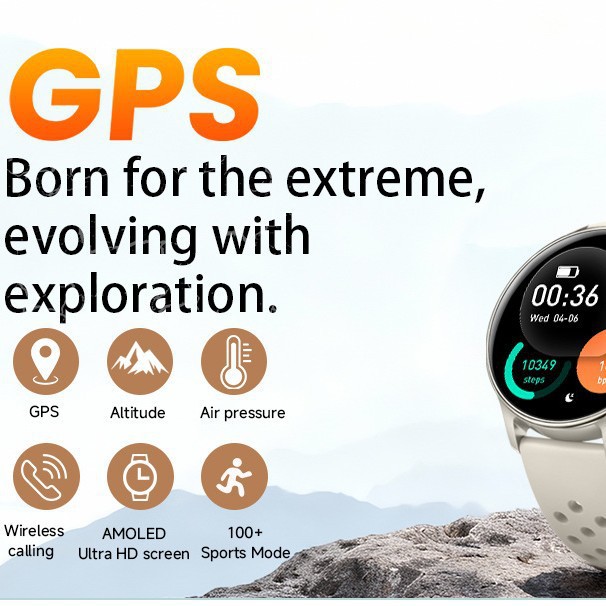 New model built-in GPS AMOLED smartwatch for women, sports mini ultra-thin waterproof watch HT43, available for dropshipping