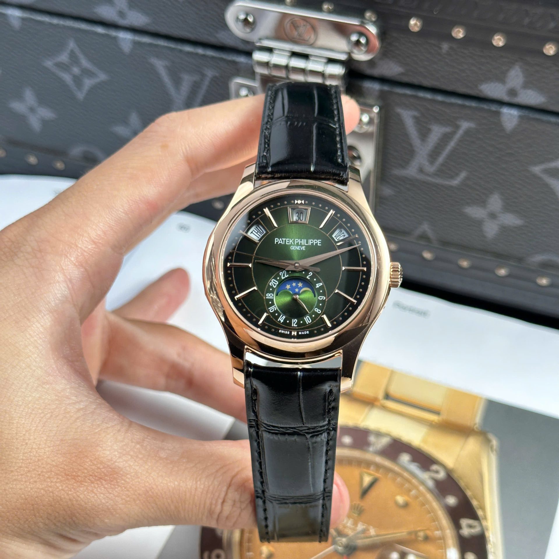 Patek Philippe Replica Watch Complications 5205R Green Dial 40mm - Elite Watch Atelier