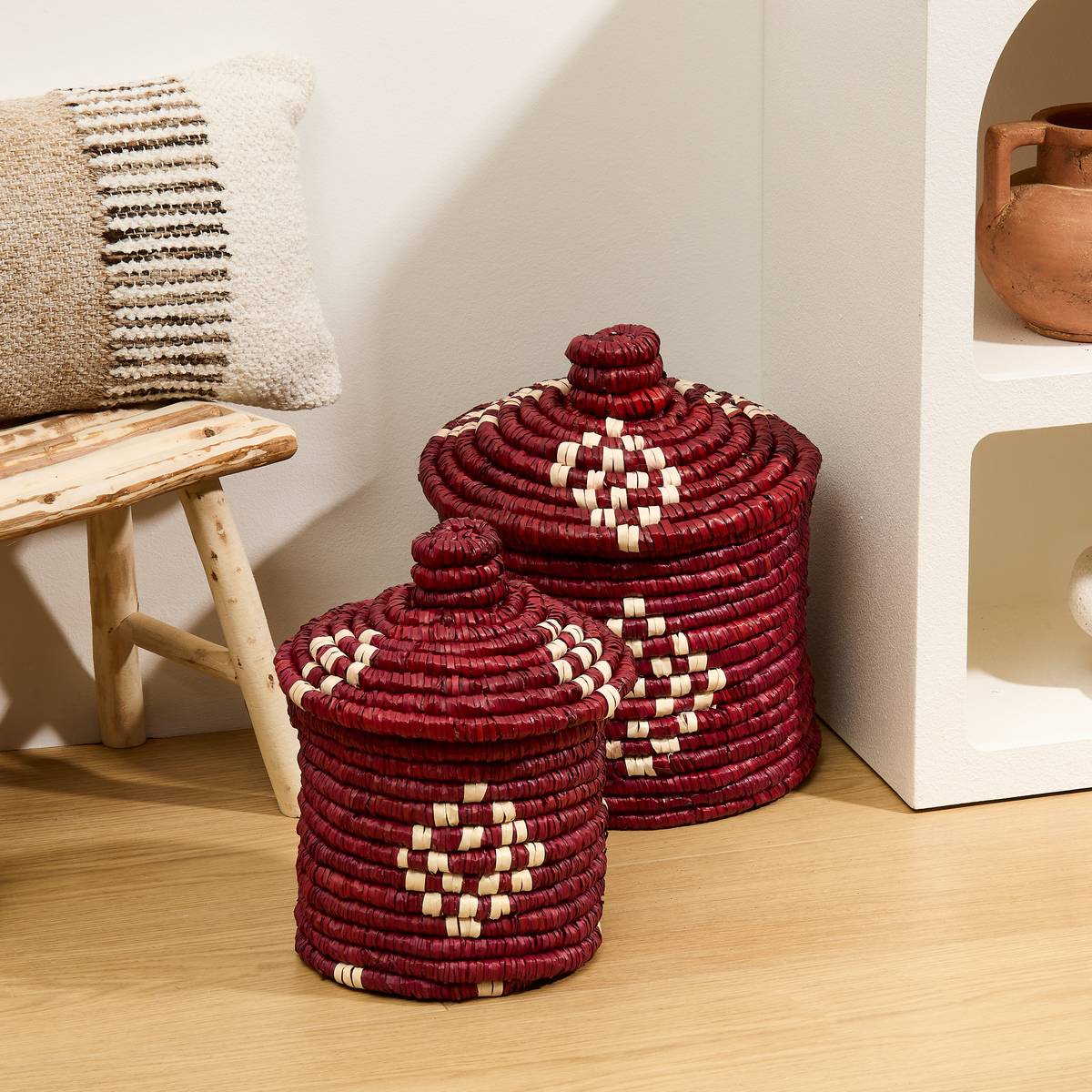 Storage Basket "Sien" Terracotta, 34x29 cm