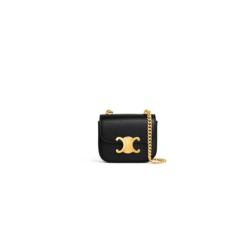 CELINE MINI CHAIN CLAUDE IN Shiny calfskin(HIGH-END GRADE)1:1High-quality replica