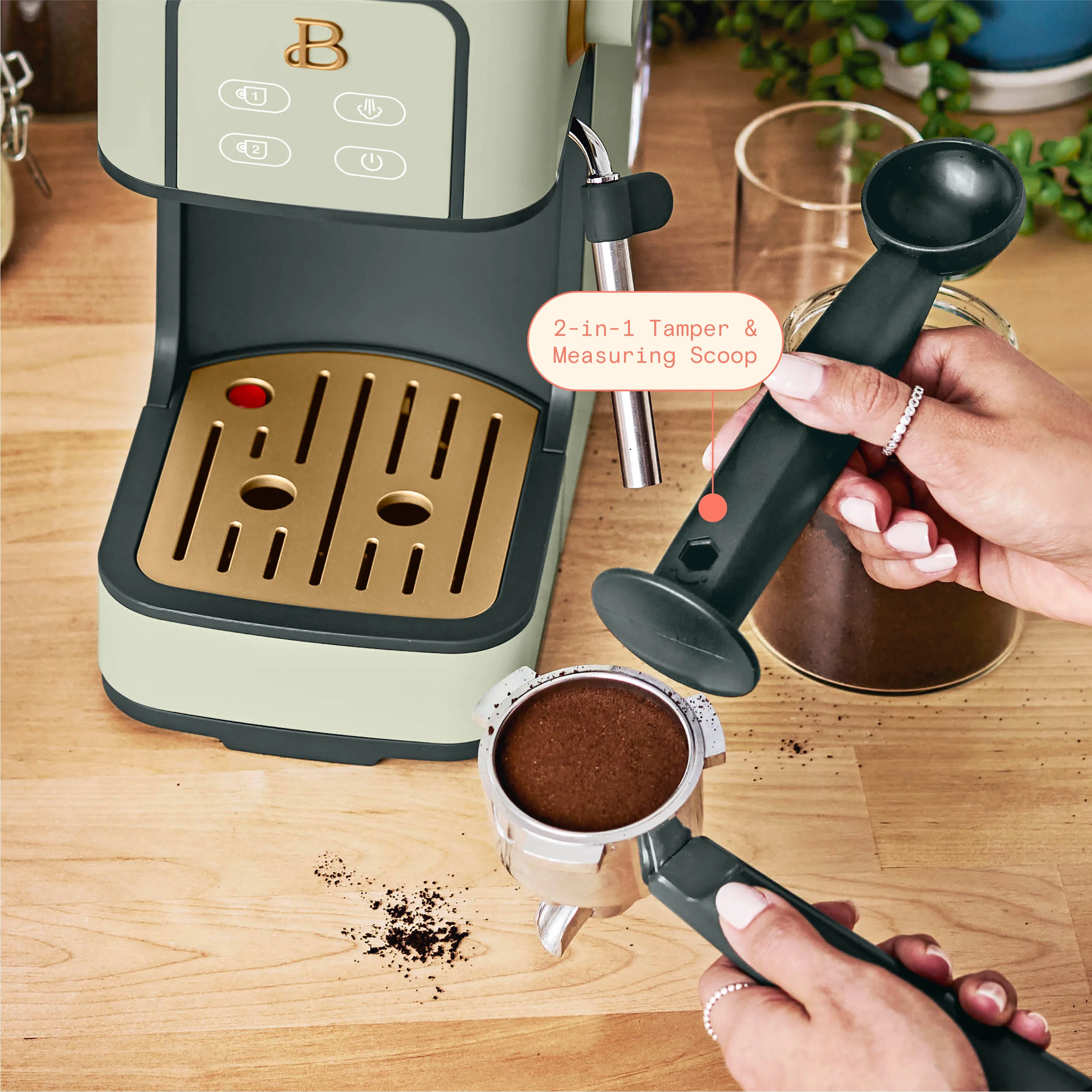 Beautiful Slim Espresso Machine with 20-Bar Pressure, Black Sesame by Drew Barrymore - Image 111