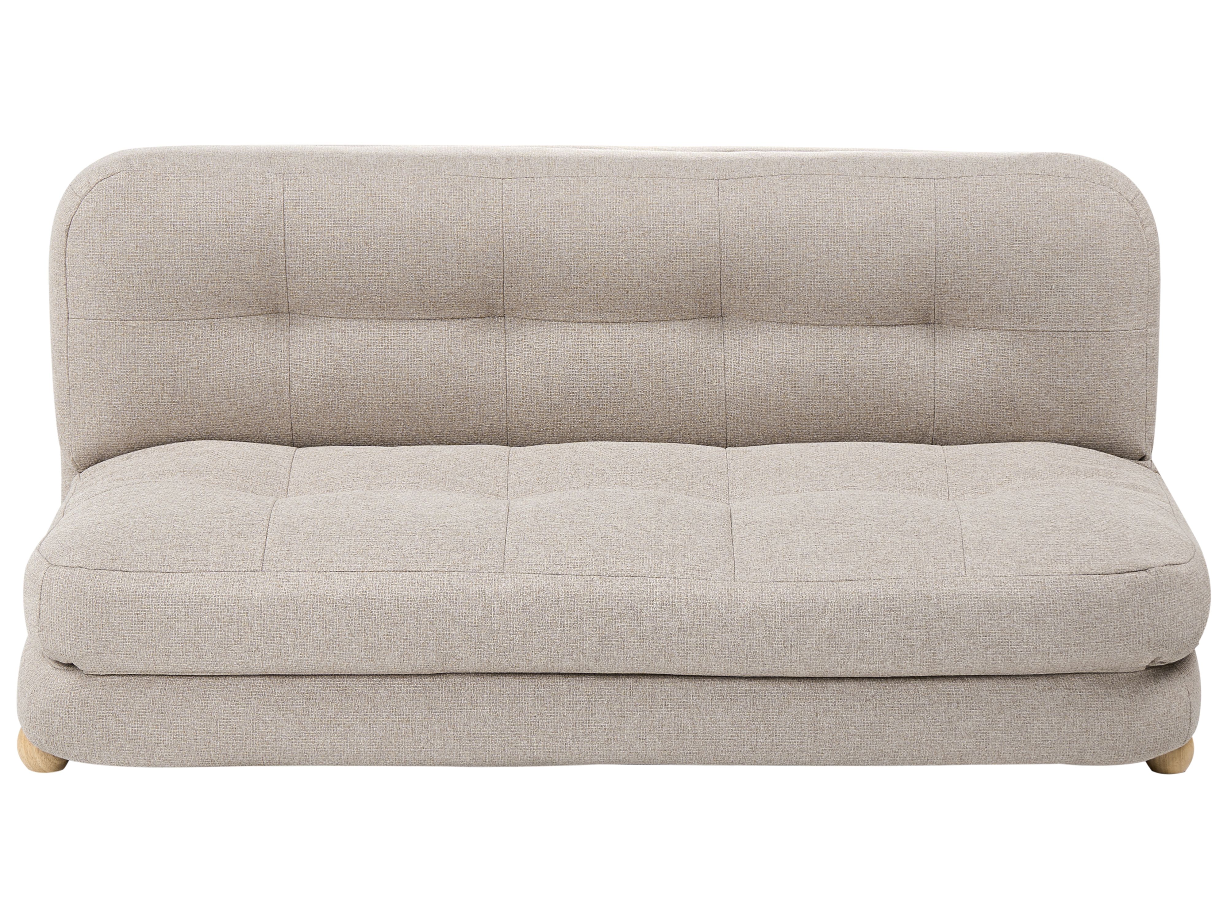 Sofa Bed 2 Seater ESBJERG Faux Linen Beige