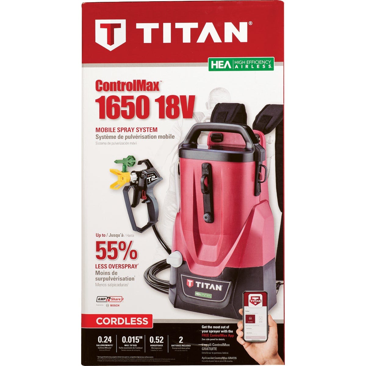 Titan ControlMax 1650 18V Cordless Sprayer