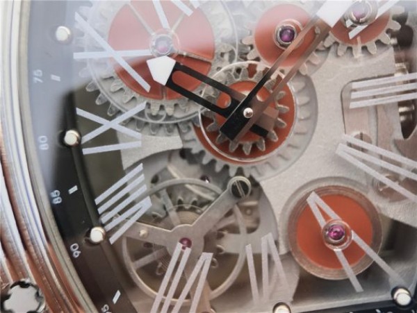 Replica Richard Mille RM018 Hommage a Boucheron SS Brown Skeleton Dial Black Rubber Strap 6T51 - Top club