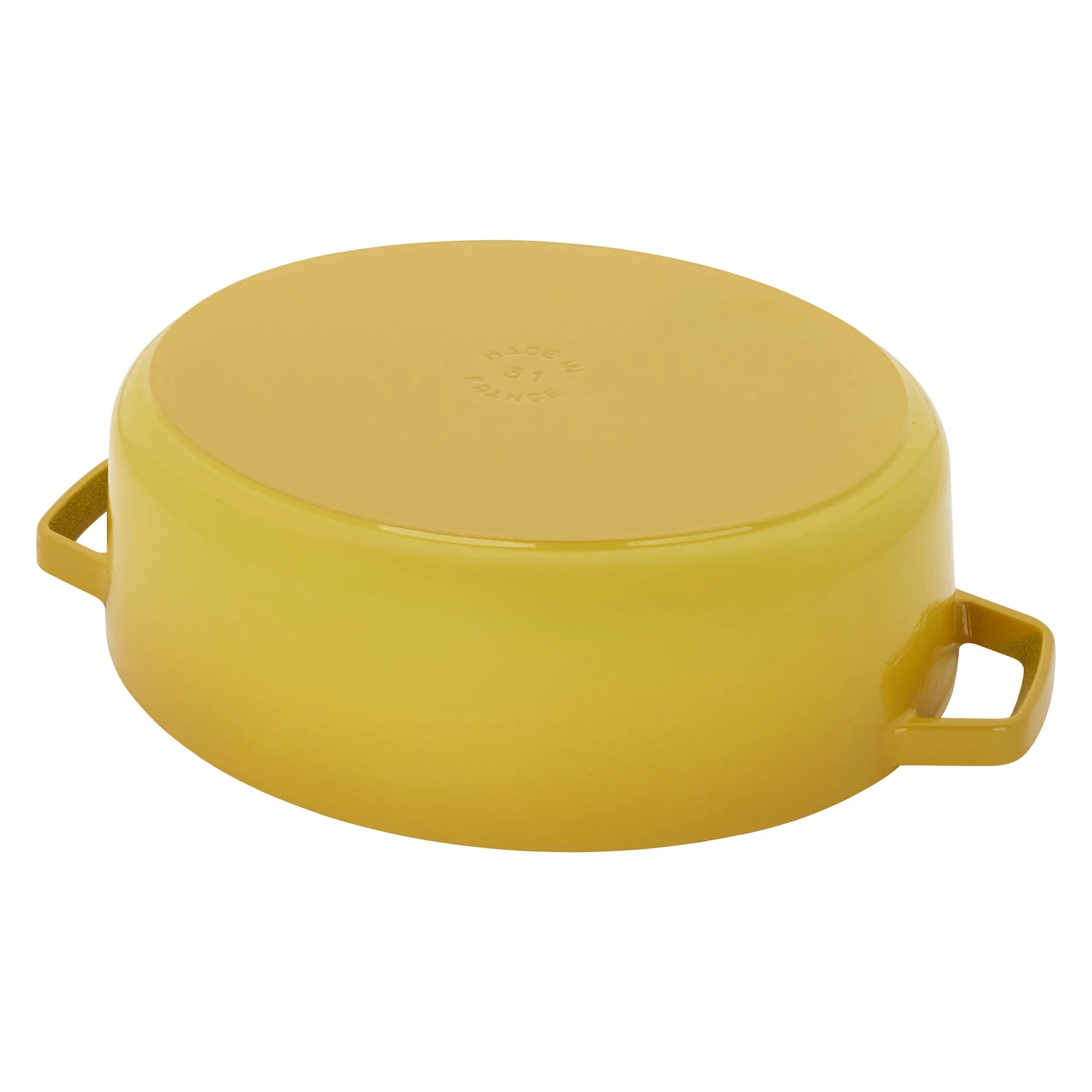 Staub Cast Iron 6.25-qt Shallow Oval Dutch Oven - Citron - Image 10