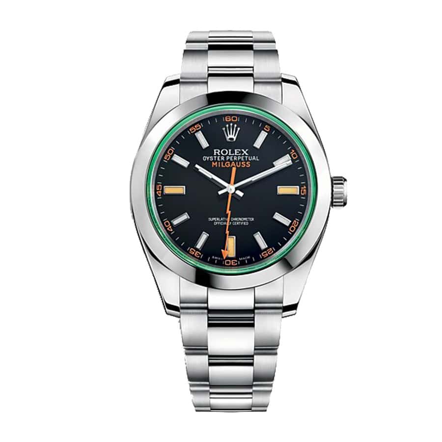 Rolex Milgauss Black Dial Green Crystal M116400GV-0001 Oyster Replica - Elite Watch Atelier