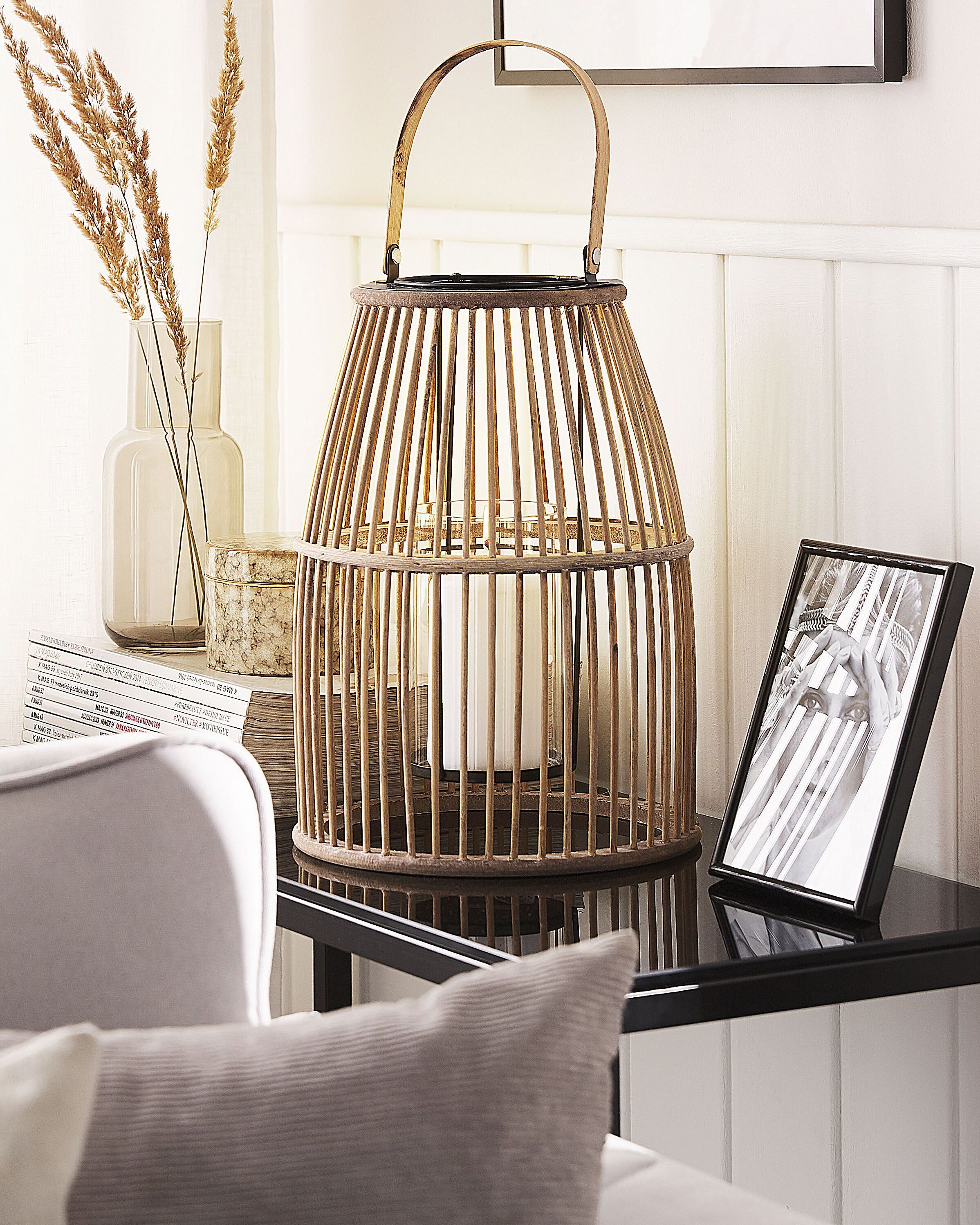 Lantern HOSTE Bamboo 32 cm Beige