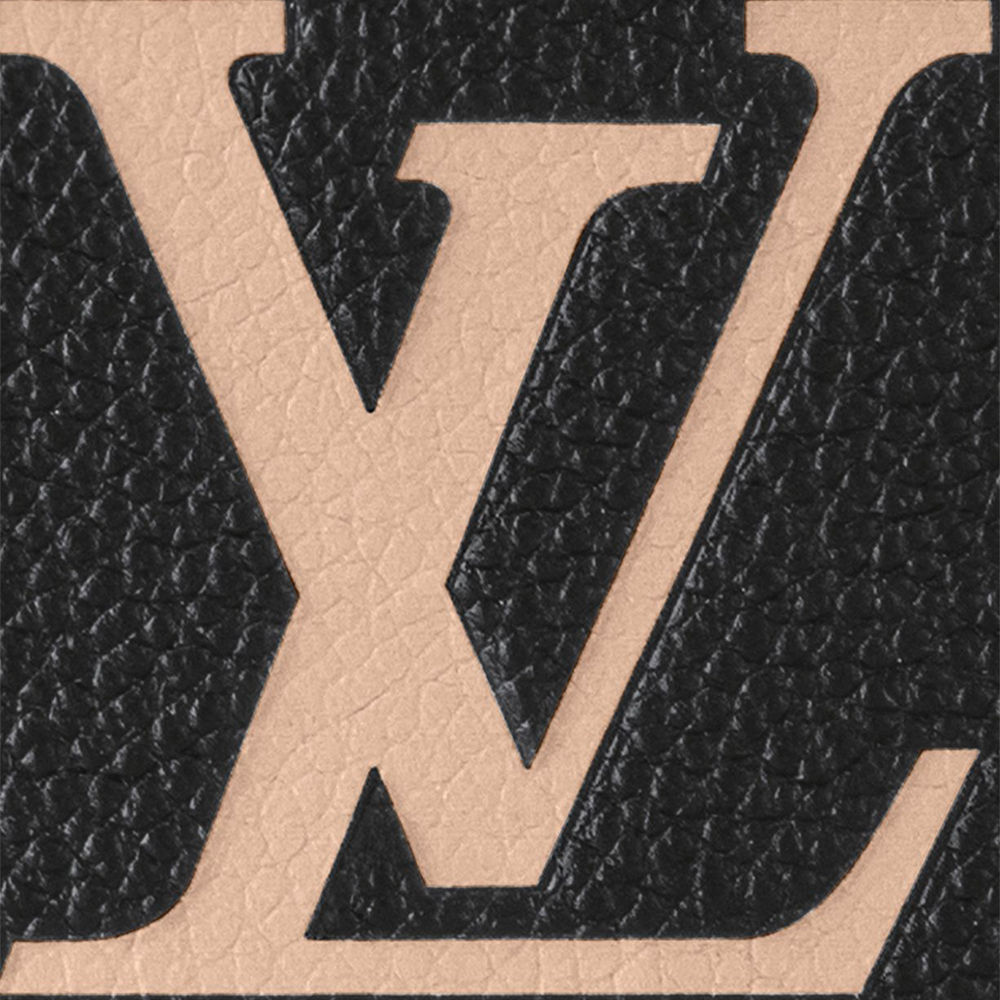 Louis Vuitton Monogram Empreinte Petite Sac Plat Handbag Black Beige1:1High-quality replica