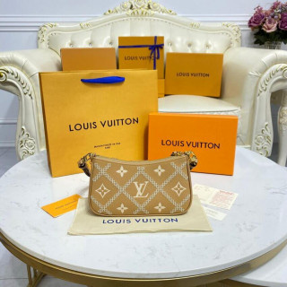Louis Vuitton Monogram Empreinte Easy Pouch On Strap Arizona Beige1:1High-quality replica