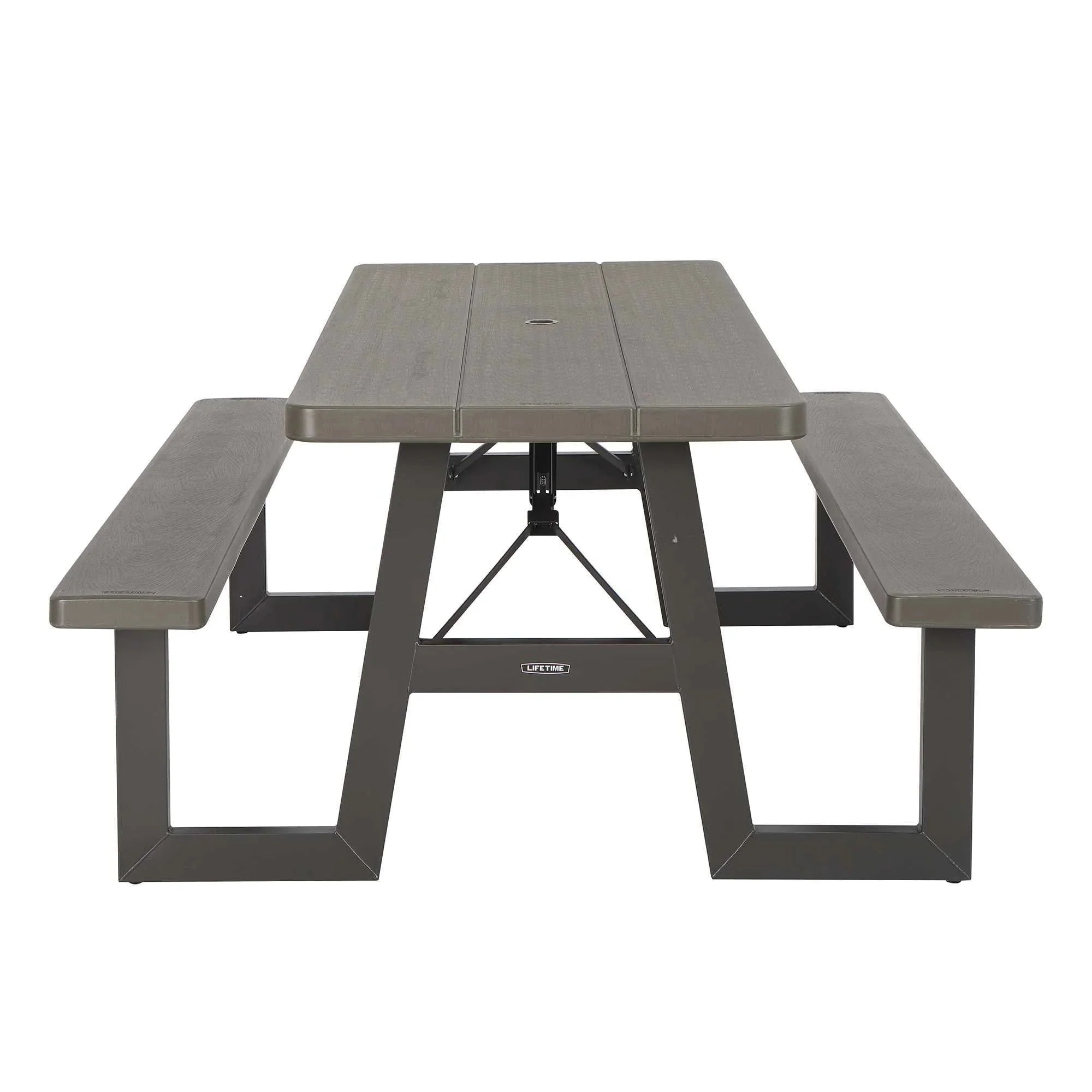 Lifetime 6-Foot W-Frame Folding Picnic Table, Brown - 60233 - Image 5 Lifetime 6-Foot W-Frame Folding Picnic Table, Brown - 60233 - Image 5