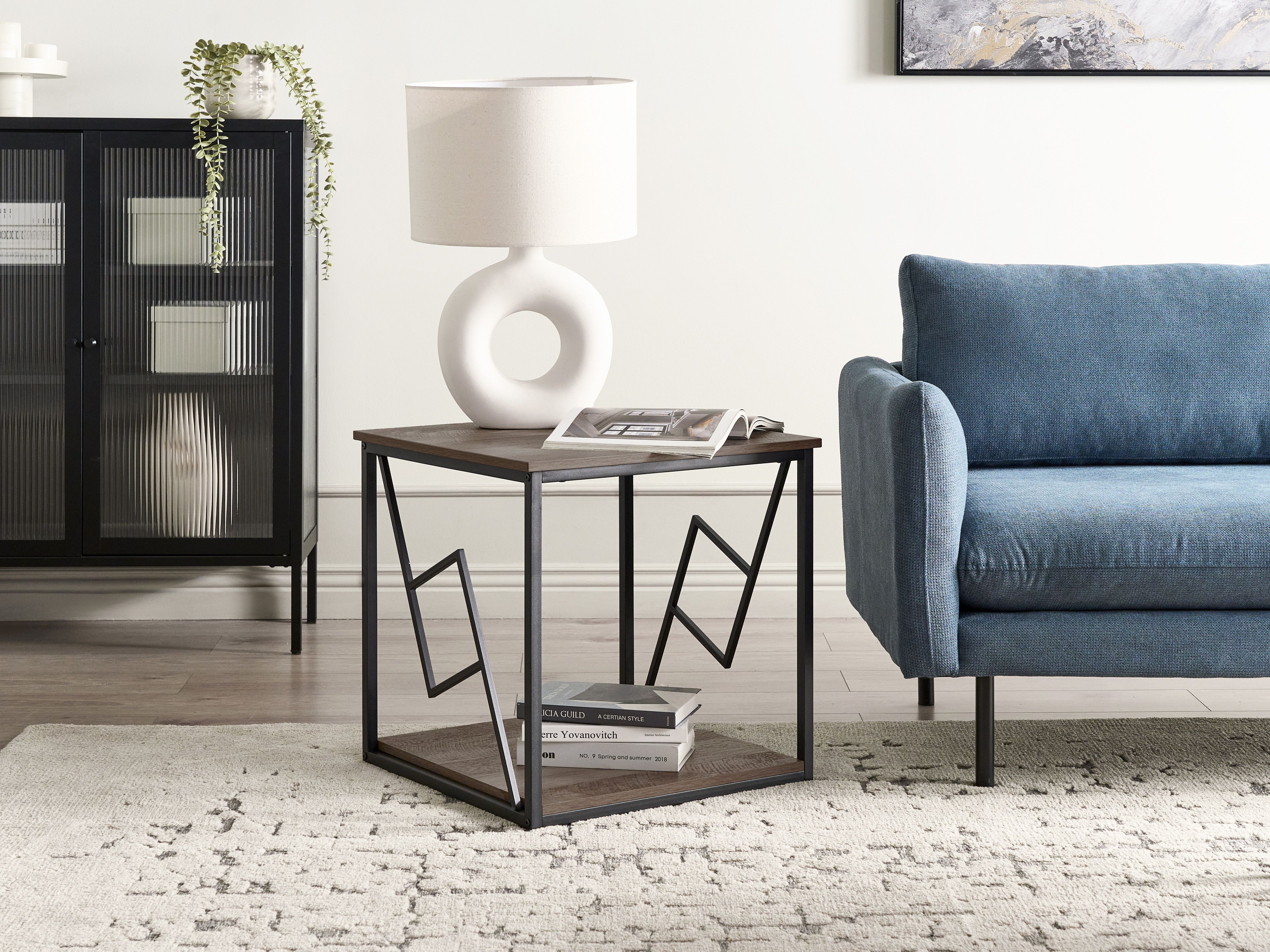 Side Table FORRES Brown/ Black