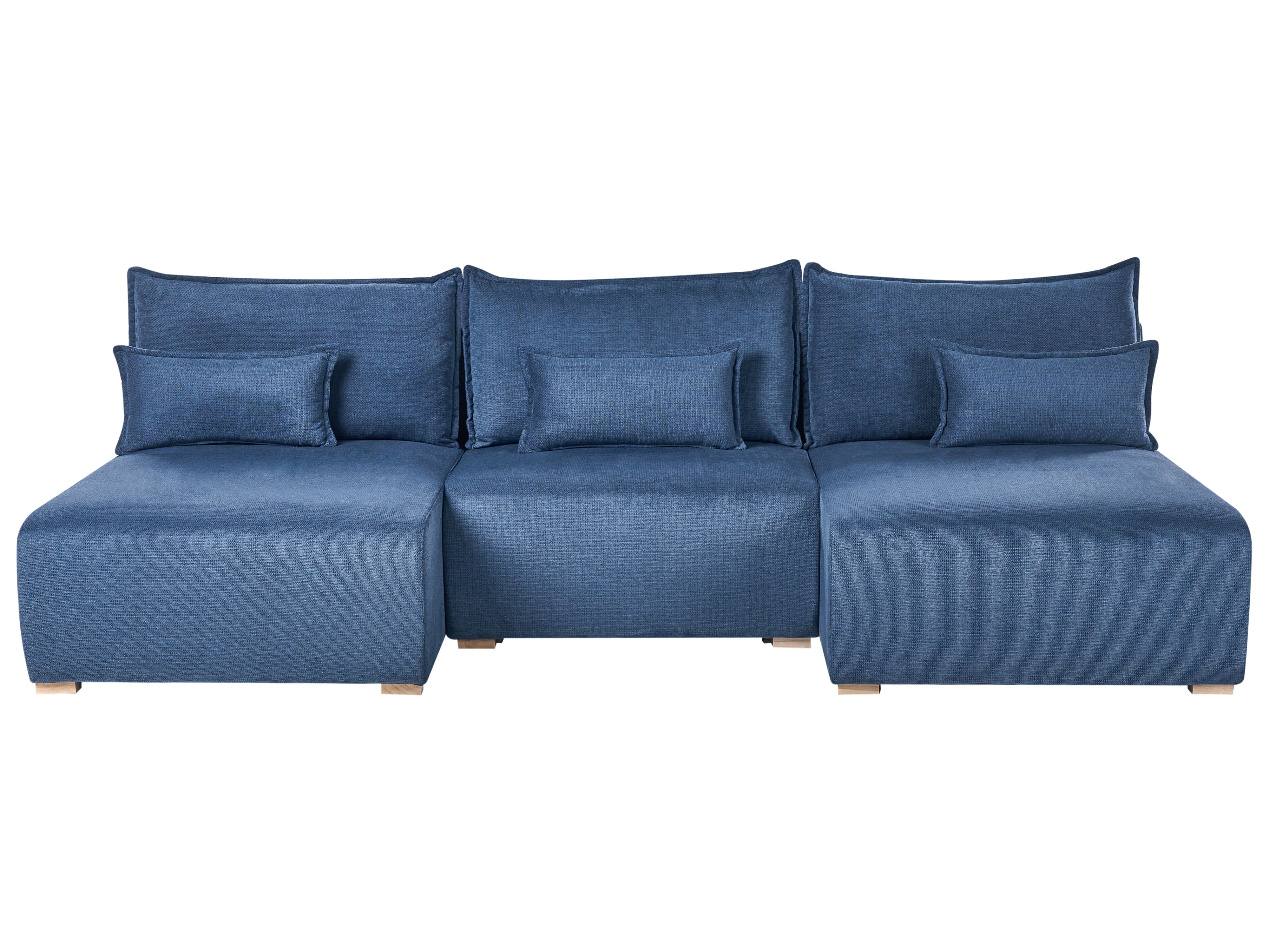 Modular U-Shape Sofa NERBO Fabric Blue