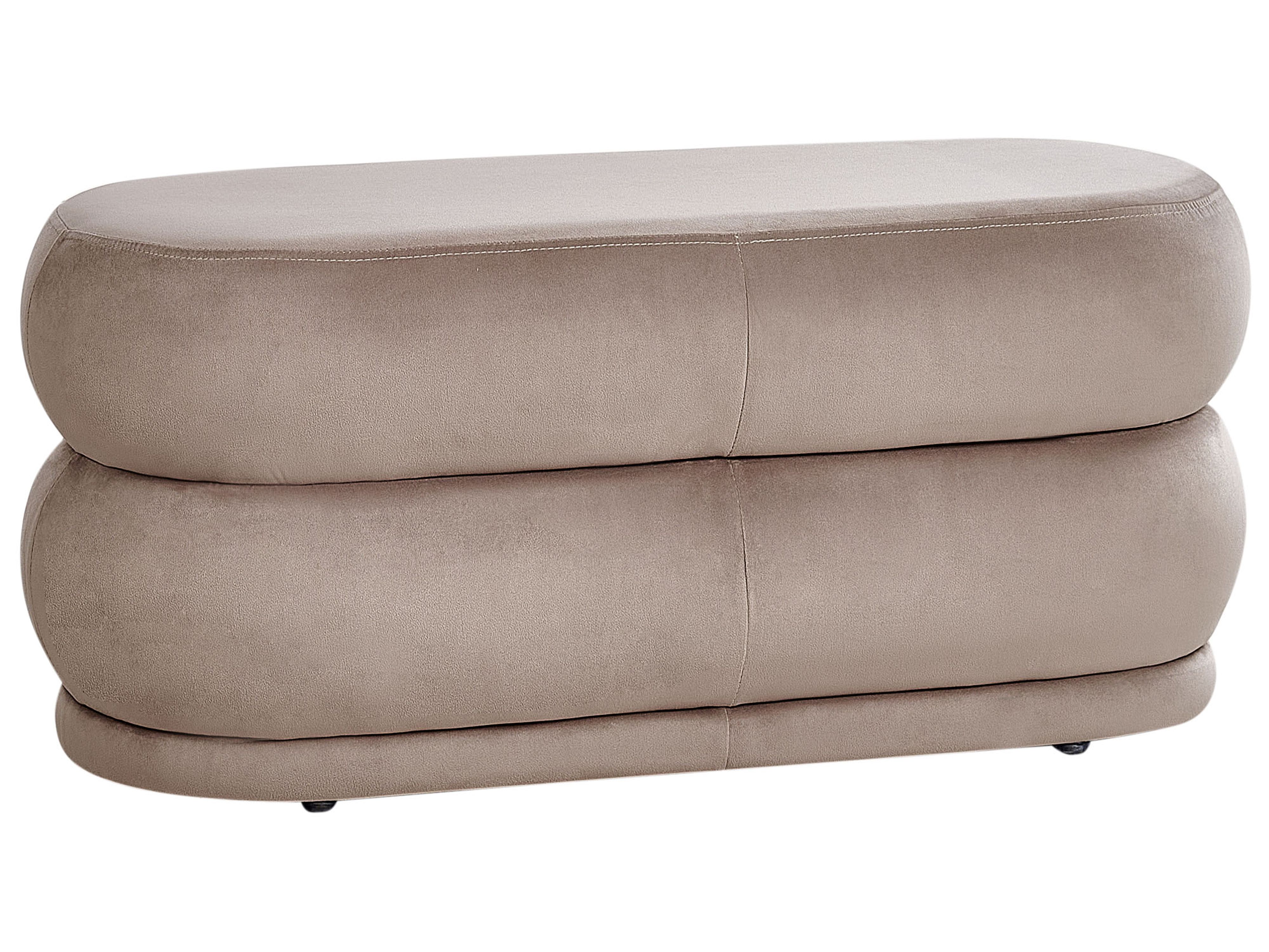 Upholstered Bench ELLENDALE Velvet Taupe