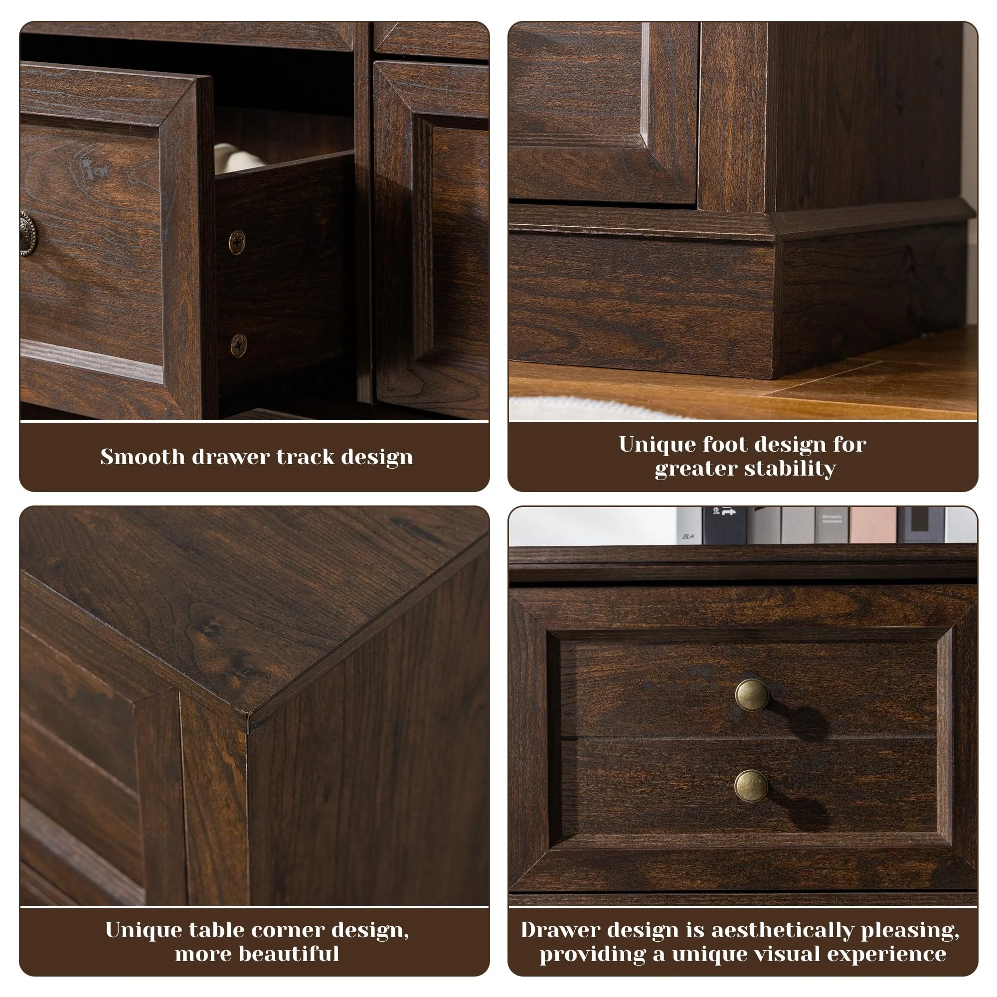 EnHomee Wood Dressers for Bedroom with 9 Drawers White Dresser Chest of Drawers for Living Room - Image 14