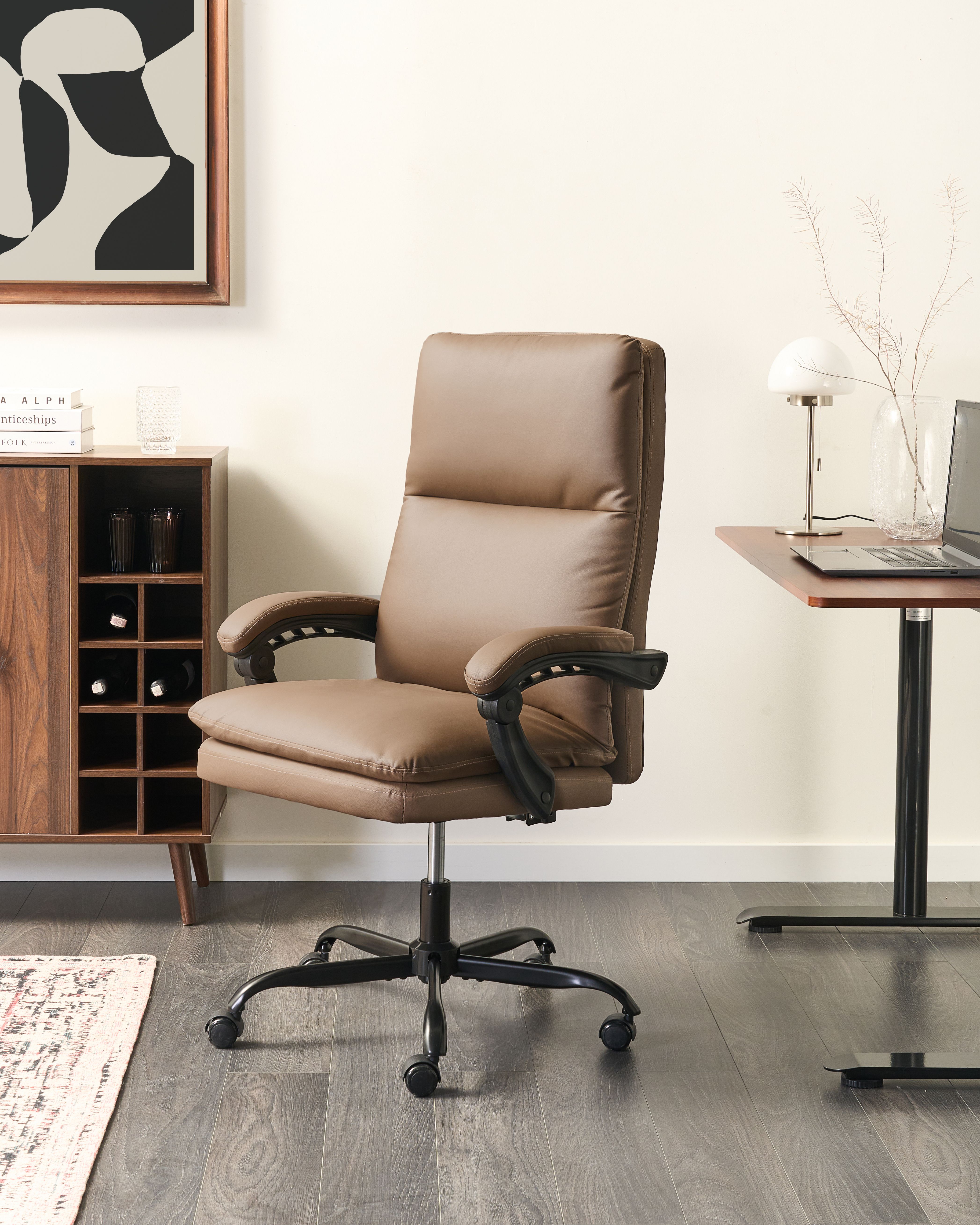 Executive Chair SERENE Faux Leather Brown