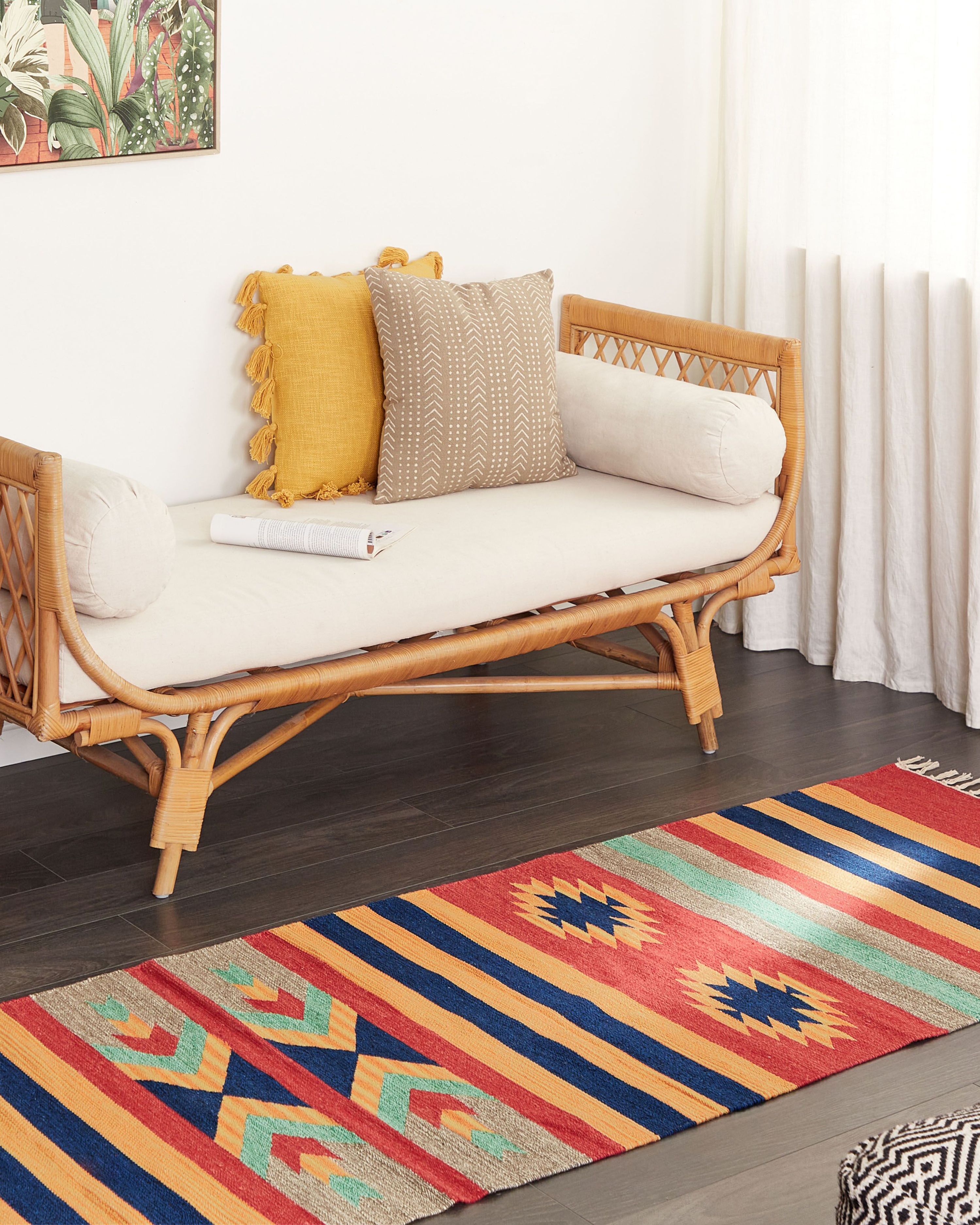 Rug HATIS Multicolour 80 x 300 cm Cotton Kilim