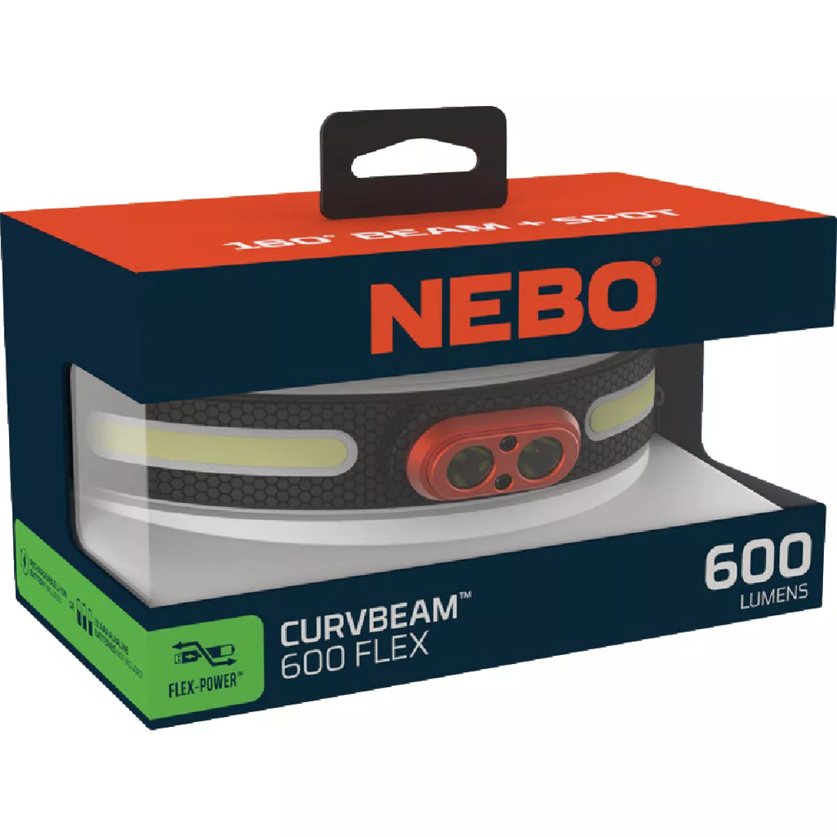 Nebo CurvBeam 600 Flex 600 Lm. LED Rechargeable Headlamp