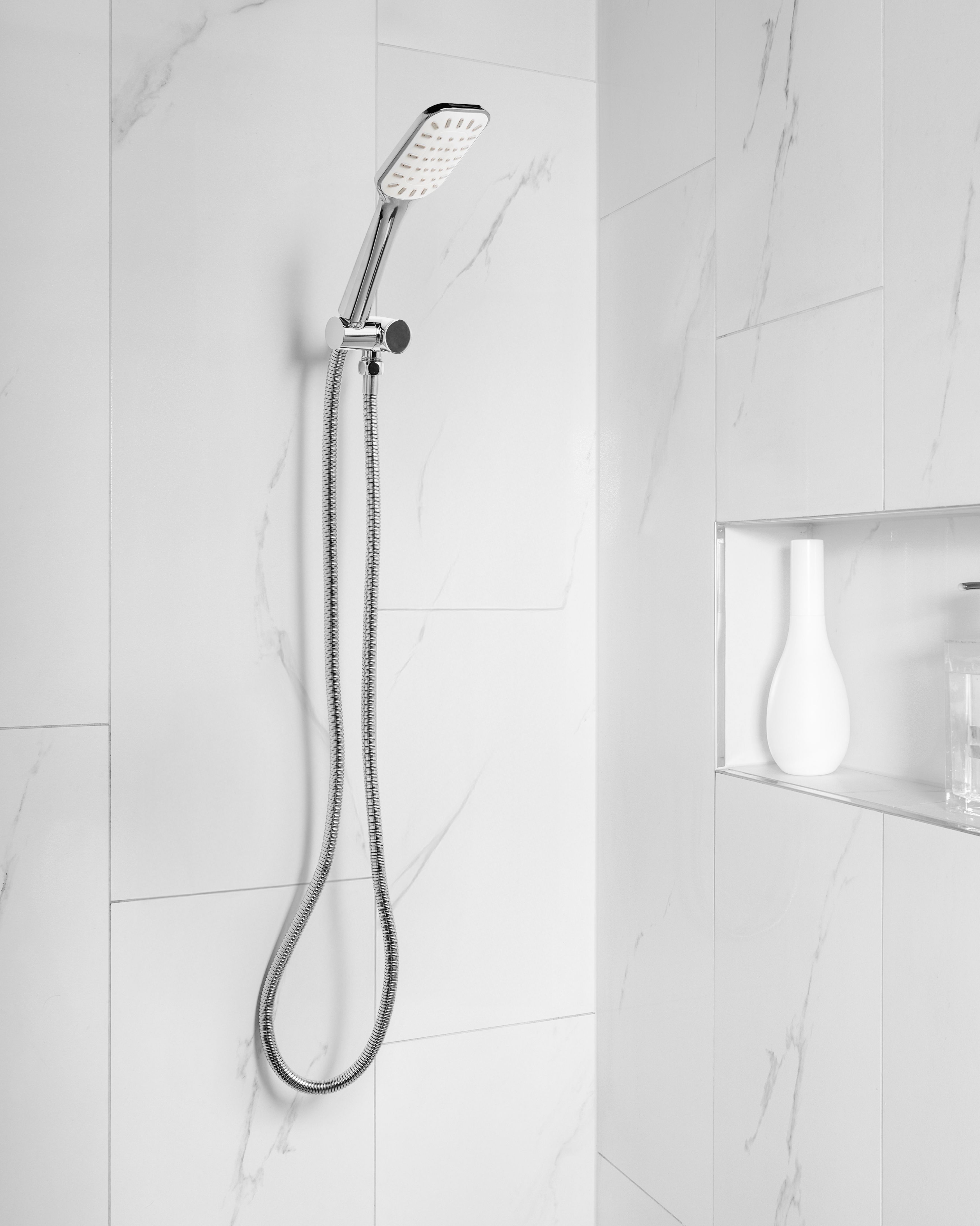 Shower Head and Hose Kit AMAJA Silver